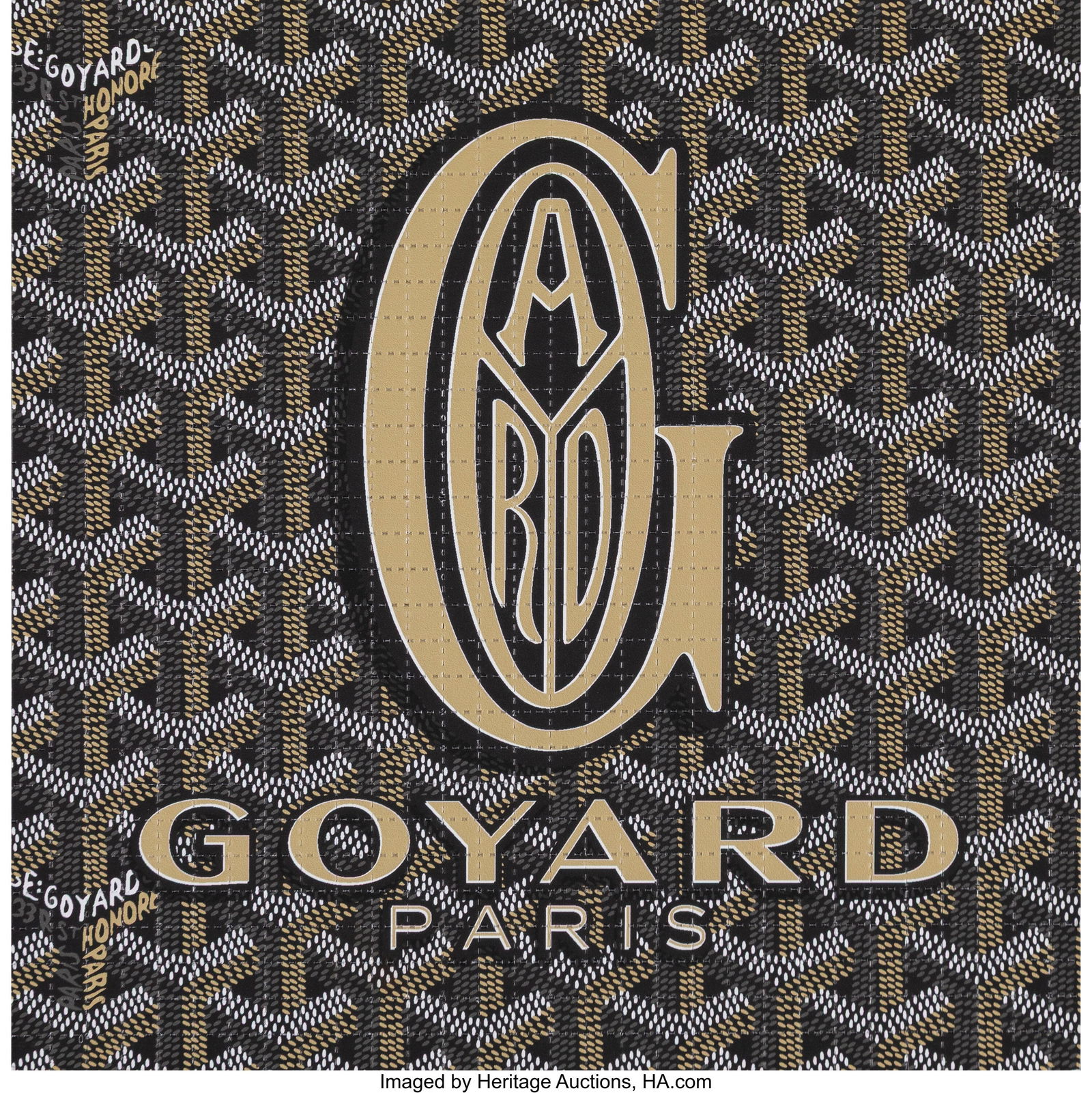 Denial (b. 1976) Goyard Blotter, from High Fashi: Denial (b. 1976) Goyard Blotter, from High Fashion, 2024 Archival pigment print in colors on perforated blotter paper 7-1/2 x 7-1/2 inches (19.1 x 19&p