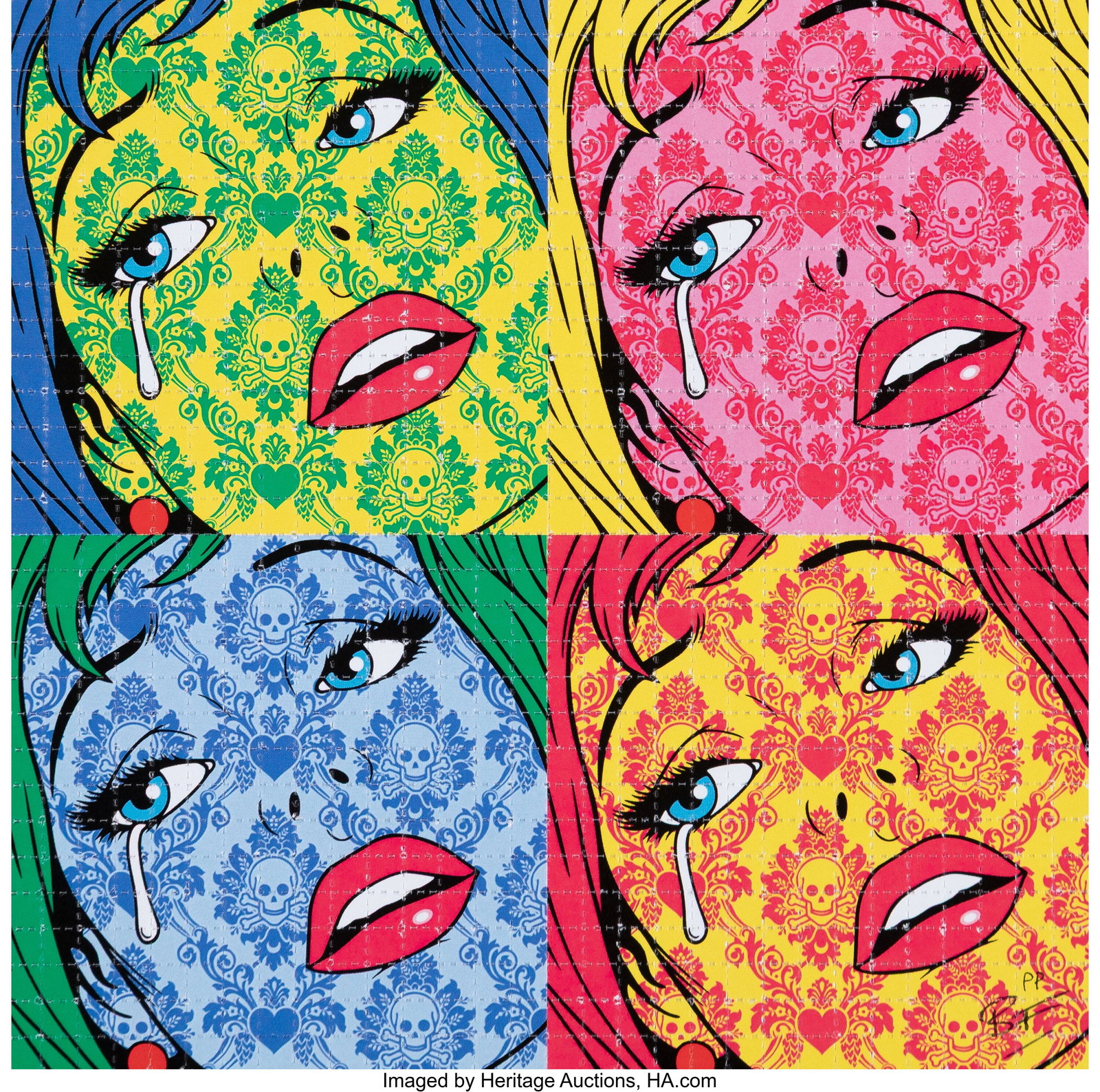 Ben Frost (b. 1975) Wall Flower, 2020 Archival p: Ben Frost (b. 1975) Wall Flower, 2020 Archival pigment print in colors on perforated blotter paper 7-1/2 x 7-1/2 inches (19.1 x 19.1 cm) (sh