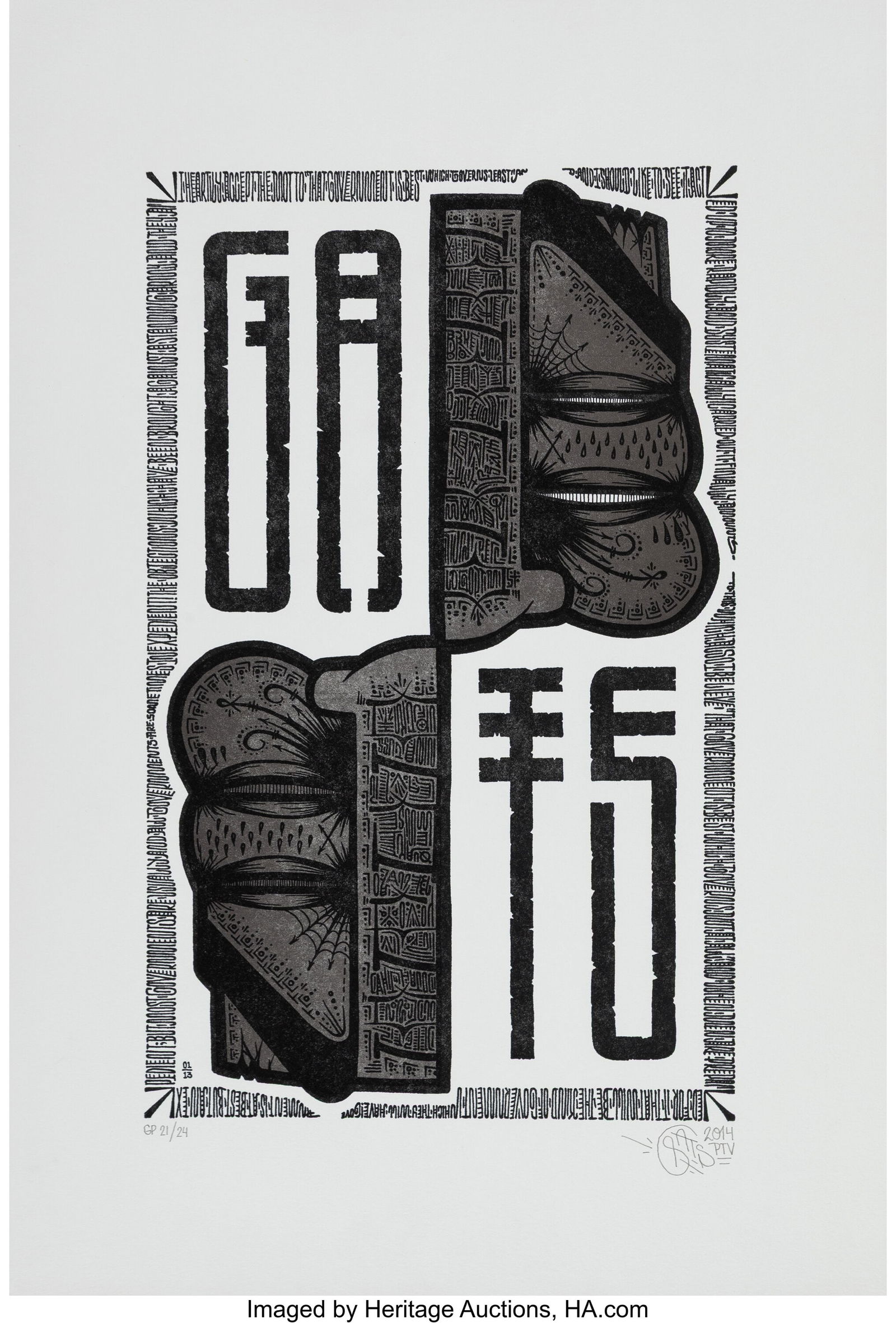 Gats (20th Century) Upper Face Flip, 2014 Letter (1 of 1)