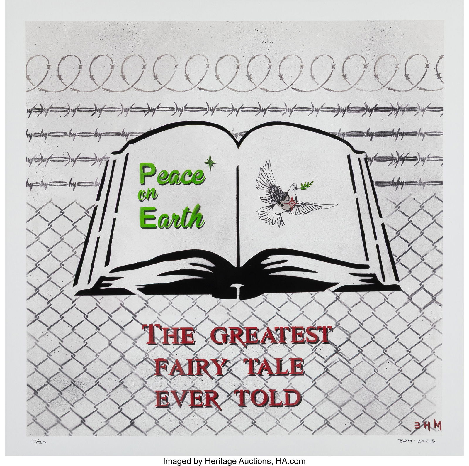 Banksy Hates Me (20th Century) Peace on Earth, 2: Banksy Hates Me (20th Century) Peace on Earth, 2023 Archival pigment print in colors on wove paper 20 x 20 inches (50.8 x 50.8 cm) (sheet) Ed.