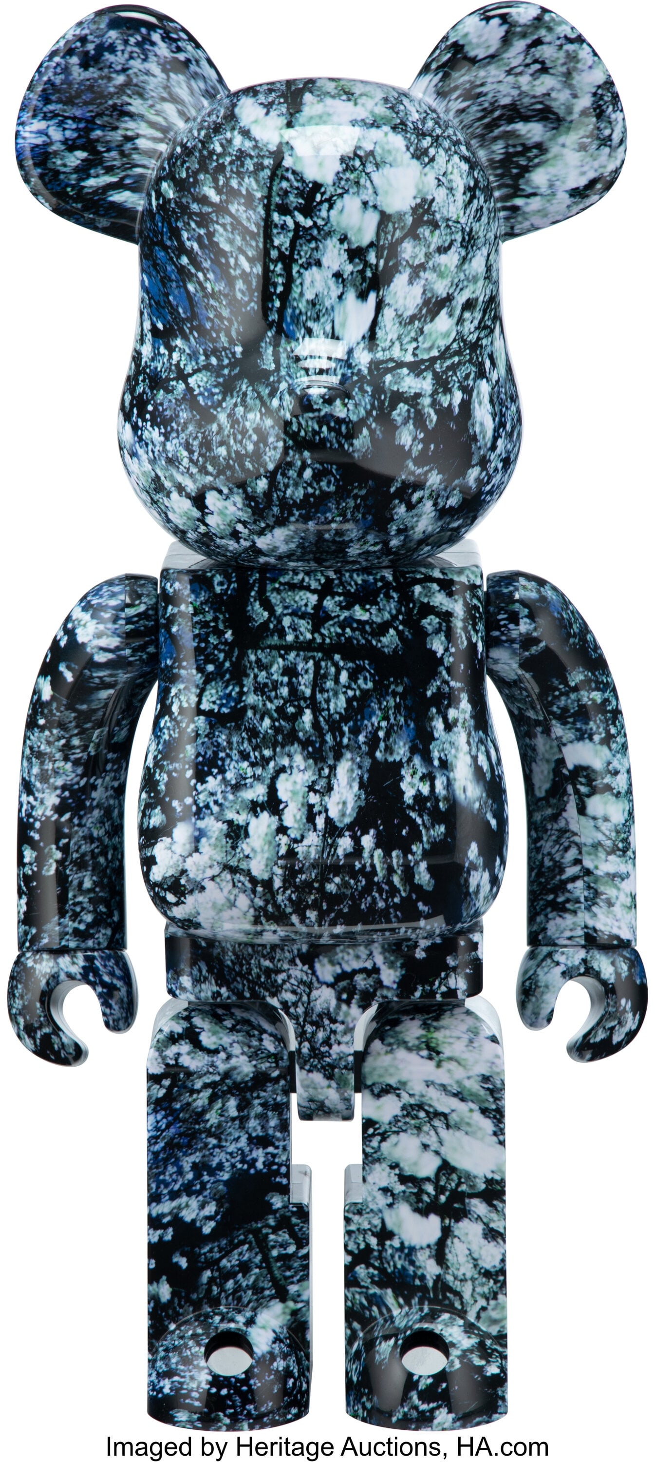 BE@RBRICK X Mika Ninagawa Yosakura 1000%, 2018 P: BE@RBRICK X Mika Ninagawa Yosakura 1000%, 2018 Painted cast resin 28 x 14 x 9 inches (71.1 x 35.6 x 22.9 cm) Stamped on underside of feet Produced by