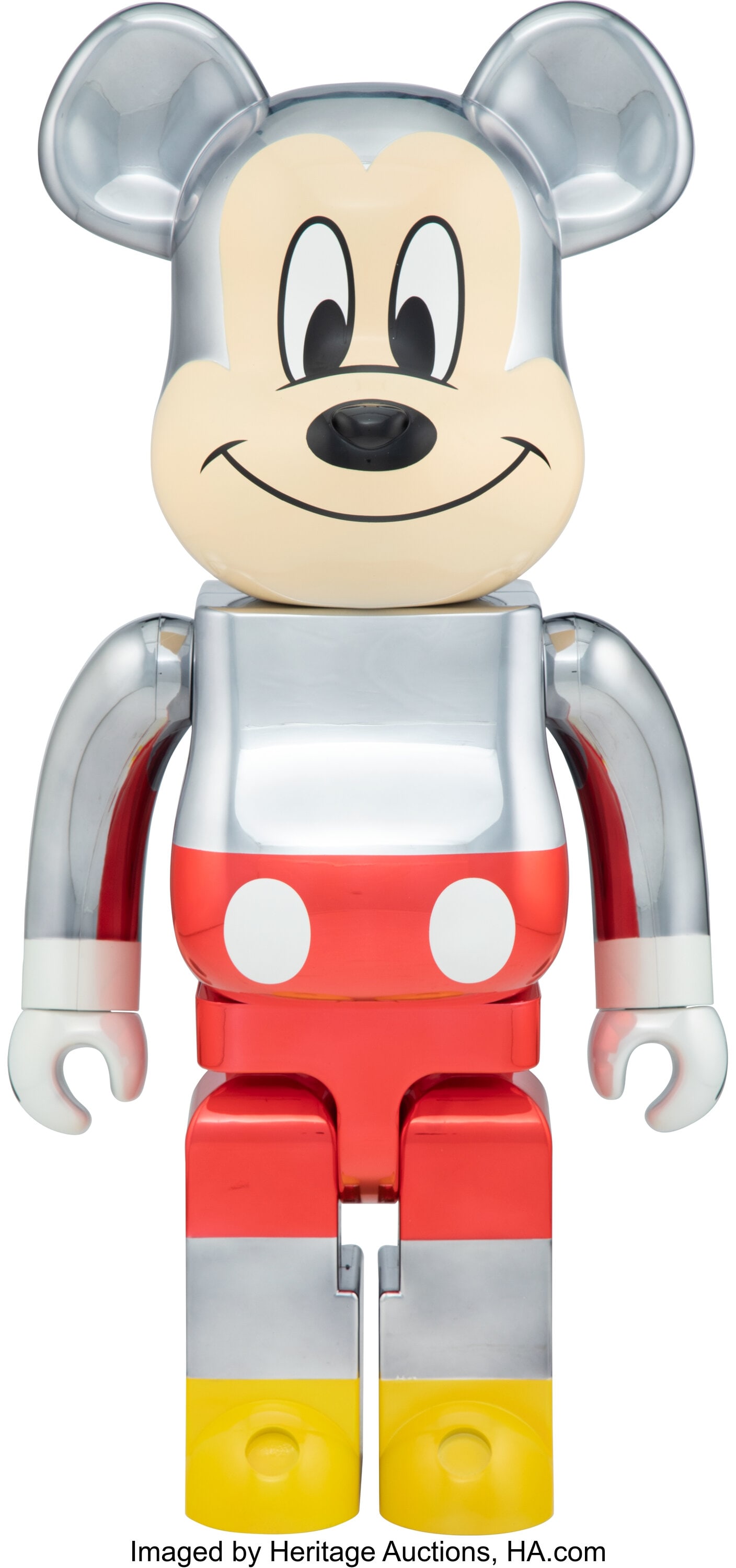 BE@RBRICK X Fragment Mickey Mouse Color Version: BE@RBRICK X Fragment Mickey Mouse Color Version 1000%, 2019 Painted cast resin 28 x 14 x 9 inches (71.1 x 35.6 x 22.9 cm) Stamped on underside of fee
