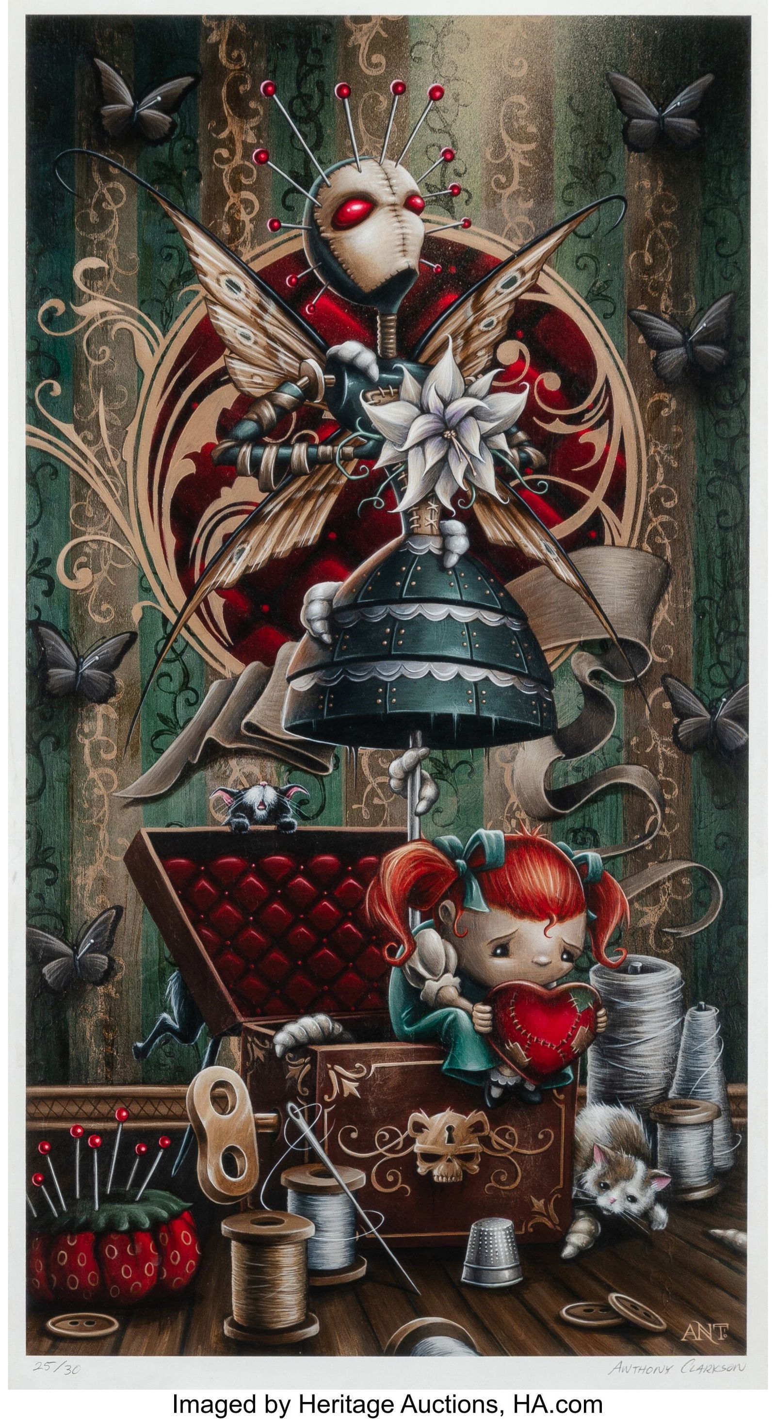 Anthony Clarkson (20th Century) All Sewn Up, 201: Anthony Clarkson (20th Century) All Sewn Up, 2010 Giclée print in colors on Hahnemühle Etching paper 20-1/2 x 12 inches (52.1 x 30.5 cm) (s