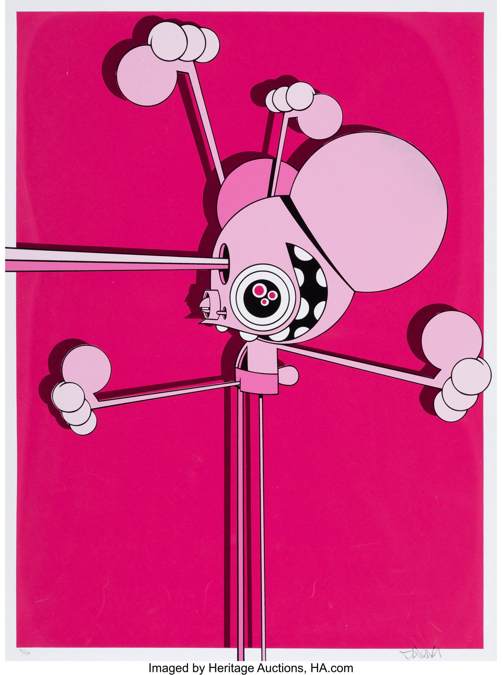 Dalek (b. 1968) Space Monkey (Pink), 2003 Screen: Dalek (b. 1968) Space Monkey (Pink), 2003 Screenprint in colors on paper 24 x 18 inches (61.0 x 45.7 cm) (sheet) Ed. 71/15