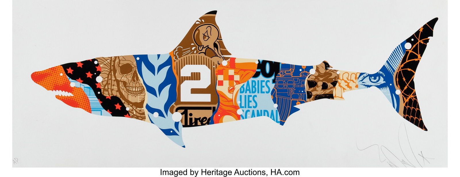 Tristan Eaton (b. 1978) Predator, 2014 Screenpri: Tristan Eaton (b. 1978) Predator, 2014 Screenprint in colors on Coventry Rag paper 14 x 36 inches (35.6 x 91.4 cm) (sheet) A.P. S