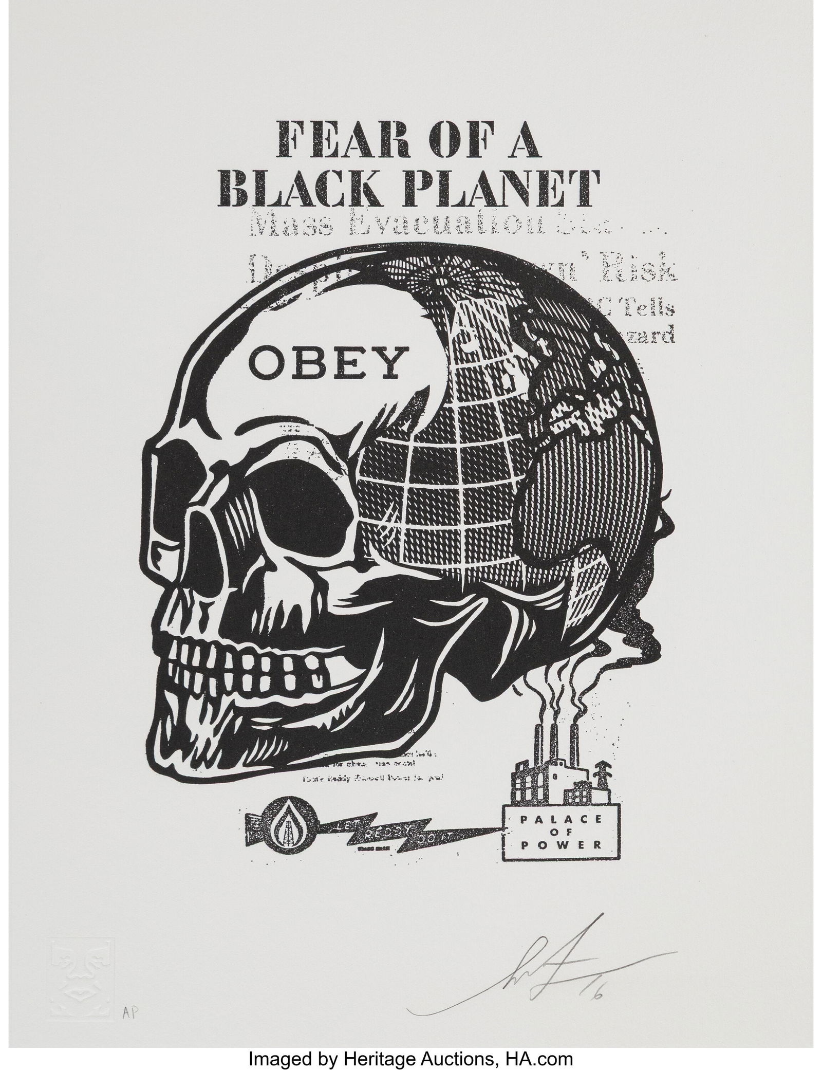 Shepard Fairey (b. 1970) Fear of a Black Planet, (1 of 2)
