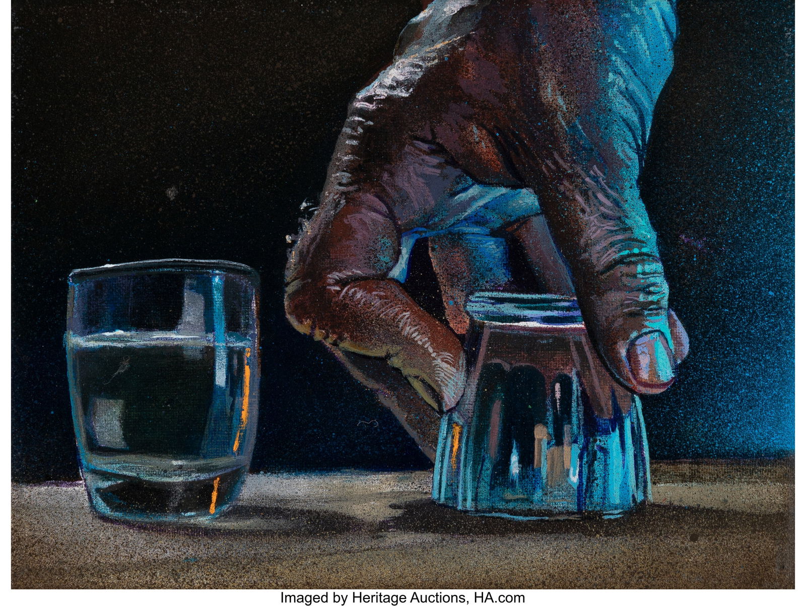 Case Maclaim (b. 1979) Go Well, 2018 Acrylic and: Case Maclaim (b. 1979) Go Well, 2018 Acrylic and spray paint on canvas 6 x 8-7/8 inches (15.2 x 22.5 cm) Signed and dated on reverse This lot is acco