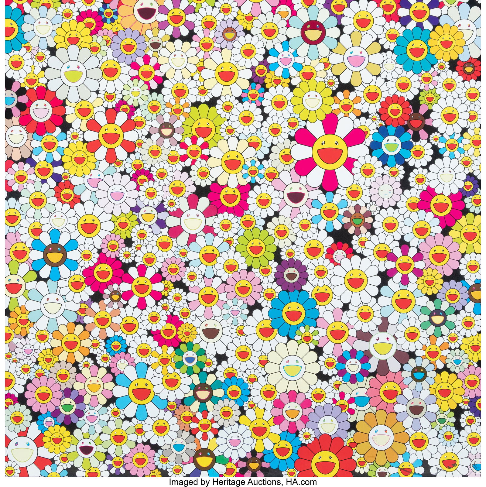 Takashi Murakami (b. 1962) Field of Smiling Flow (1 of 1)