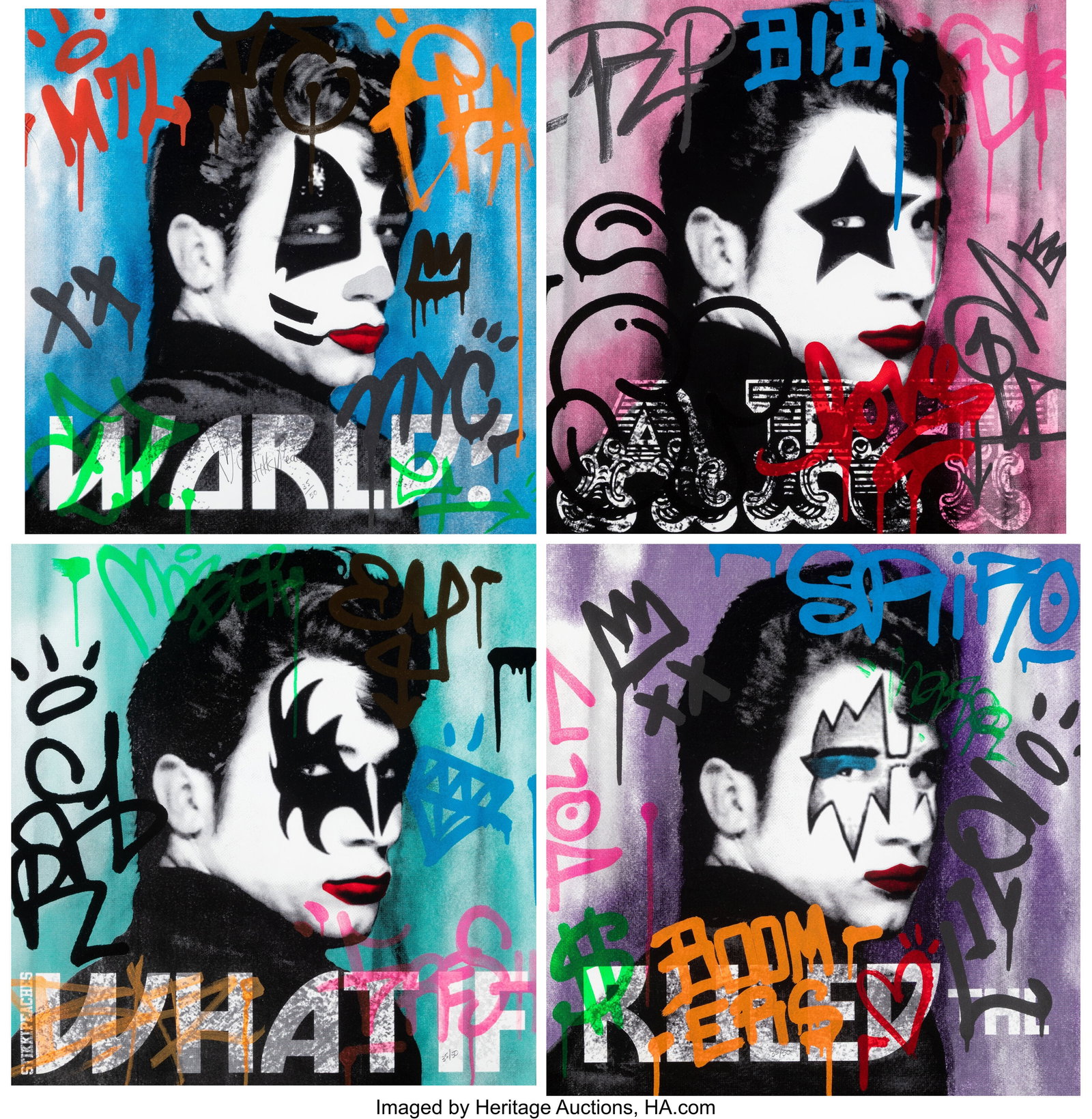 Stikki Peaches (20th Century) Kiss Daddy (four w: Stikki Peaches (20th Century) Kiss Daddy (four works), 2014 Screenprints in color on wove paper 20 x 20 inches (50.8 x 50.8 cm) (sheet, eac