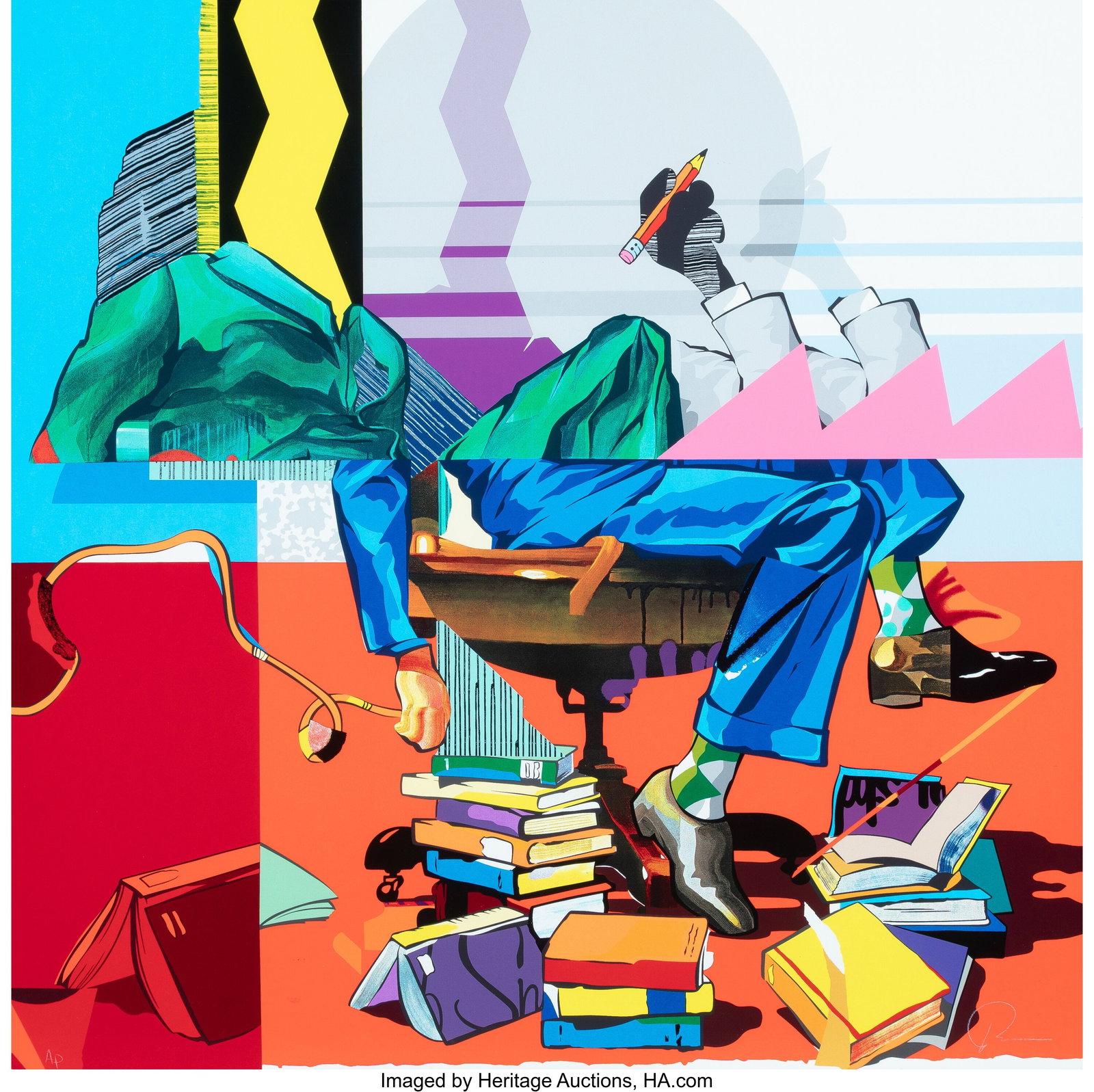 POSE (Jordan Nickel) (b. 1980) Study, 2024 Scree: POSE (Jordan Nickel) (b. 1980) Study, 2024 Screenprint in colors on Museum Board paper 30 x 30 inches (76.2 x 76.2 cm) (sheet) A&peri