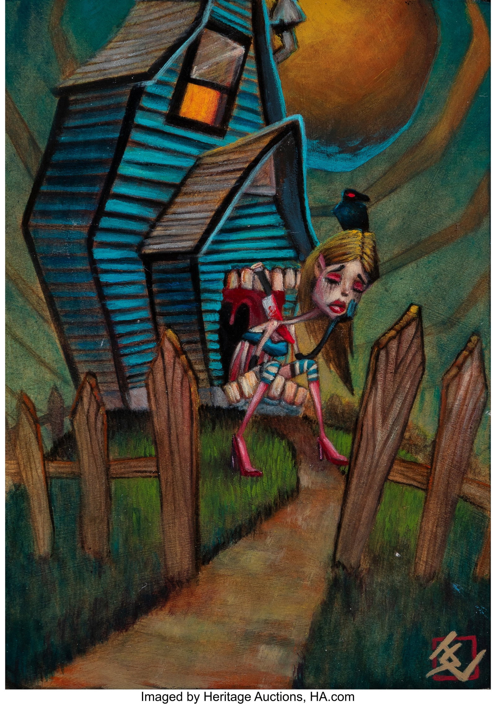 Unknown Artist Untitled Oil on panel 7 x 5 inche: Unknown Artist Untitled Oil on panel 7 x 5 inches (17.8 x 12.7 cm) Signed lower right: JC HID03101062020 © 2026 Heritage Auctions | All Rights Reserved www&peri