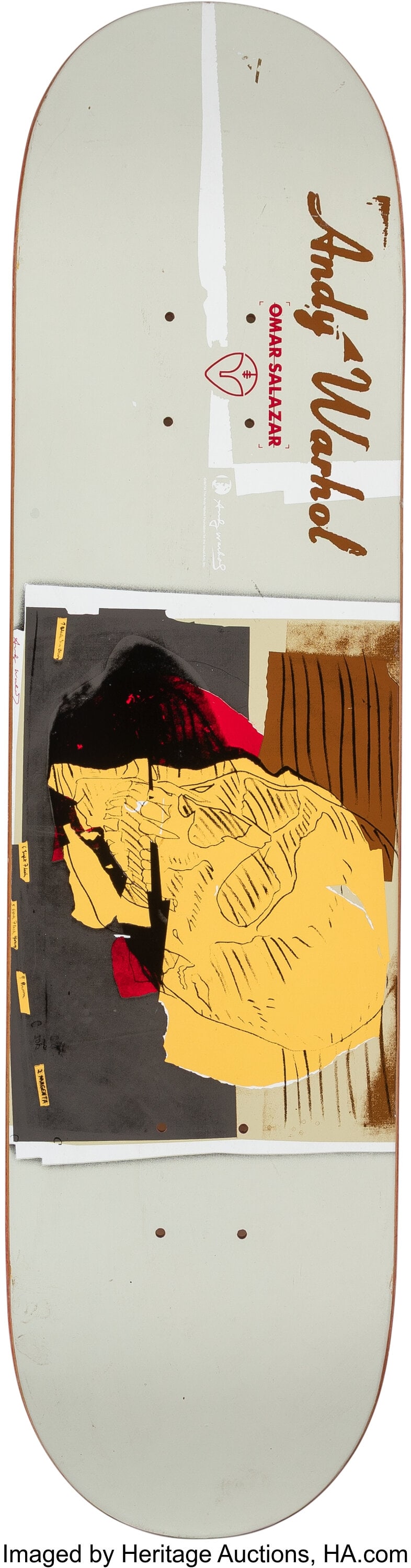 Andy Warhol Foundation for Visual Arts X Alien W: Andy Warhol Foundation for Visual Arts X Alien Workshop Skull 157 (Omar Salazar), 2011 Offset lithograph on skate deck 32 x 8 inches (81.3 x 20.3 cm) Produced b