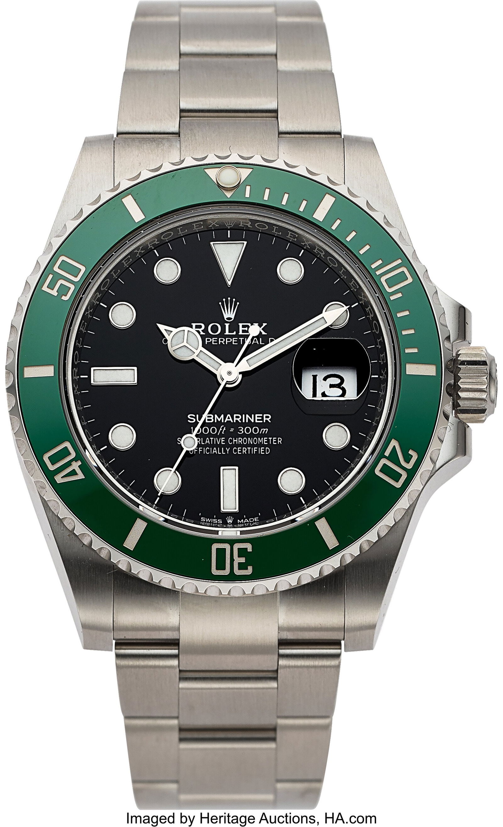 Rolex Oyster Perpetual Date Submariner "Starbuck: Rolex Oyster Perpetual Date Submariner "Starbucks" Full Set, Ref. 126610LV Case: 41 mm, stainless steel, three body, screw-down case back and crown, and unid