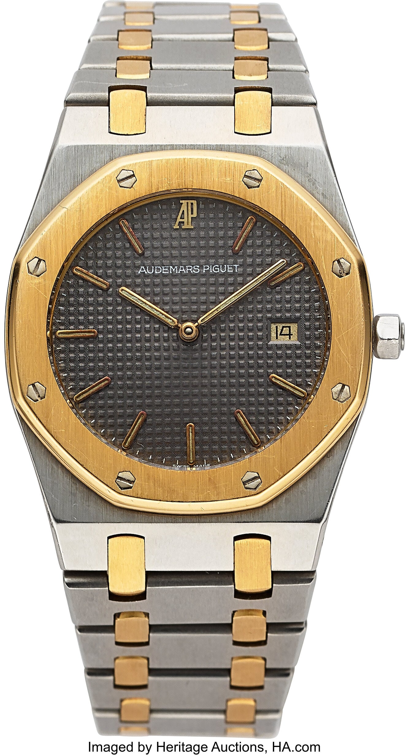 Audemars Piguet Royal Oak, Two Tone Ref. 56175,: Audemars Piguet Royal Oak, Two Tone Ref. 56175, circa 1990's Case: 33 mm, stainless steel and 18k gold, two body, 8 screw case back, screw-down crown&c