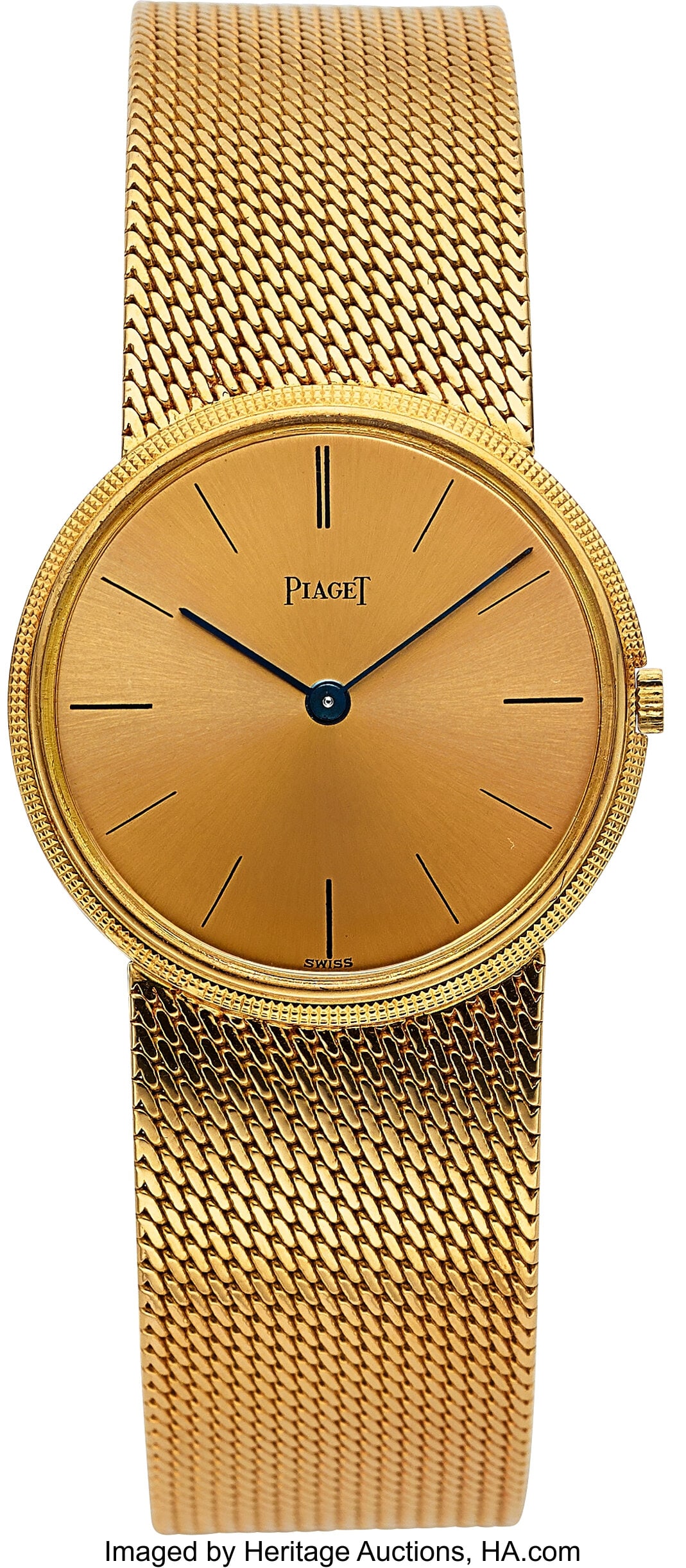 Piaget Very Fine Altiplano 18k Yellow Gold Dress: Piaget Very Fine Altiplano 18k Yellow Gold Dress Watch, Ref. 9011 Case: 28 mm, 18k yellow gold, two body, snap-on case back, No. 116124 Dial: