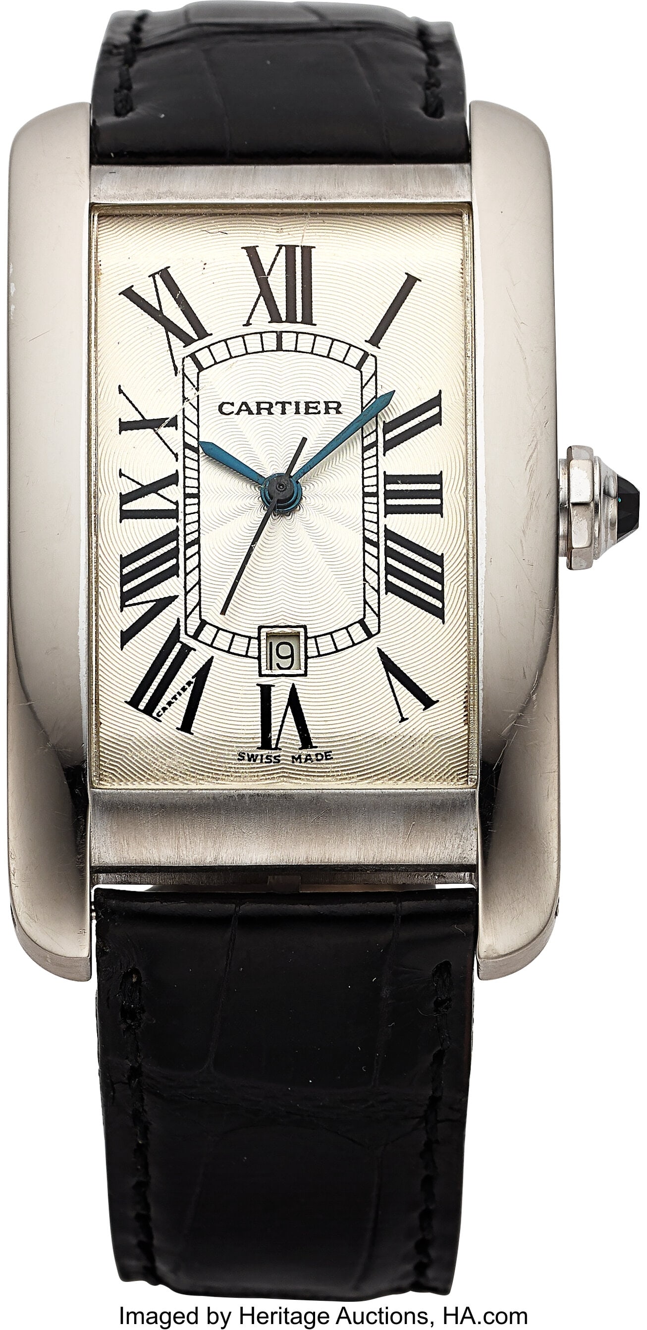 Cartier 18k White Gold Tank Américaine, Ref. 25 (1 of 4)
