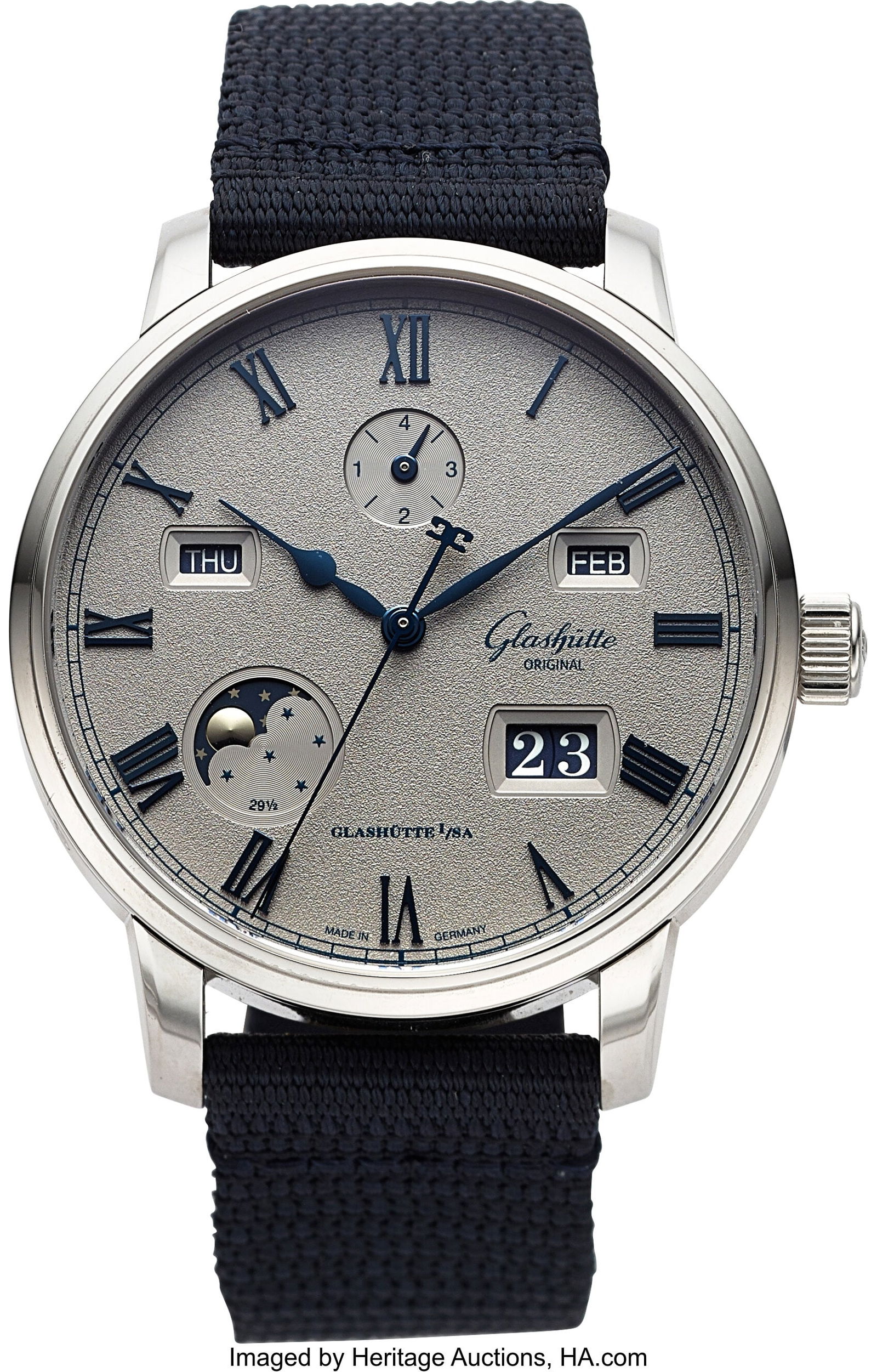 Glashuette Senator Excellence Perpetual Calendar: Glashuette Senator Excellence Perpetual Calendar Full Set, Ref. W13612030264 Case: 42 mm, stainless steel, three body, 6 screw exhibition case back, 150752 D