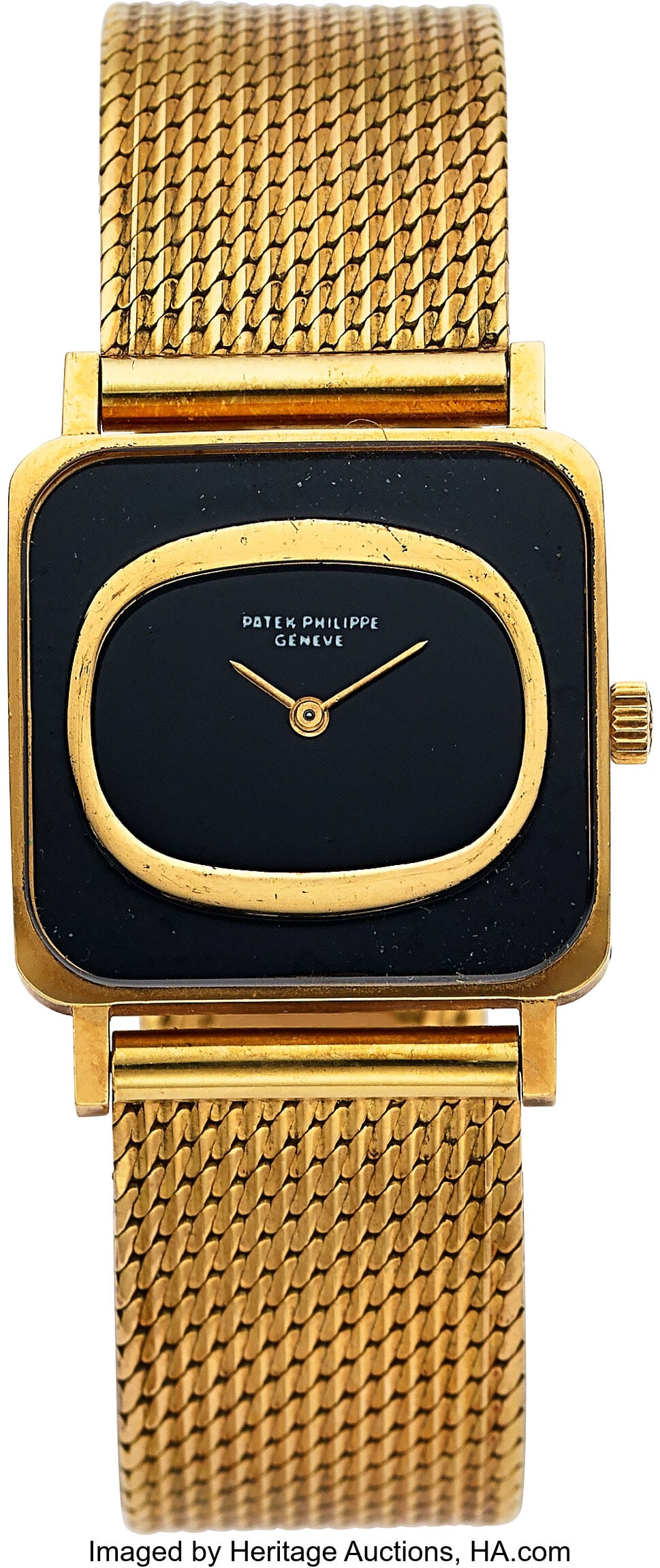 Patek Philippe Square Ellipse 18k Yellow Gold, R: Patek Philippe Square Ellipse 18k Yellow Gold, Ref. 4183 Case: 25 mm, 18k yellow gold, two body, snap on case back, and push-pull crown, No. 273
