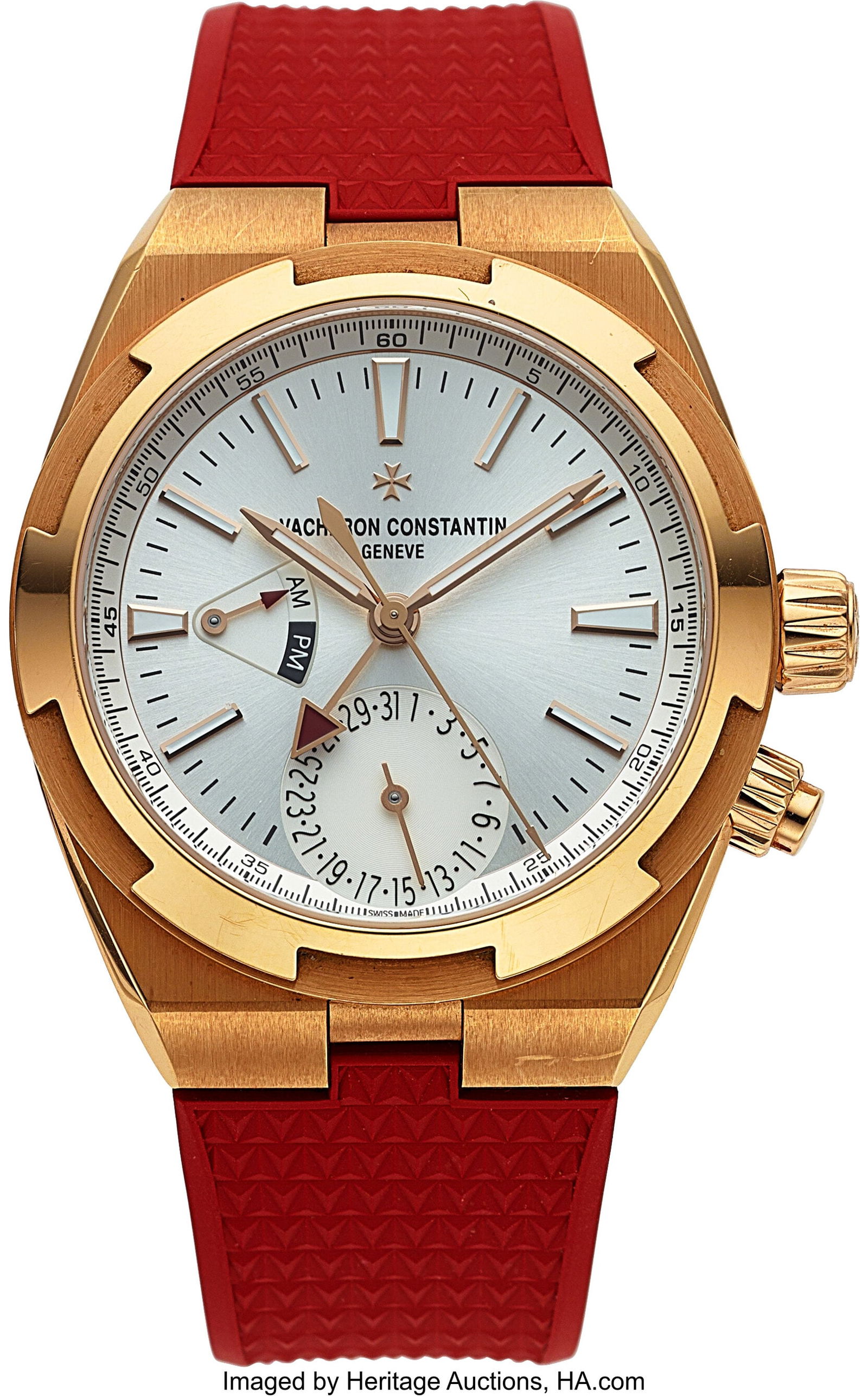 Vacheron Constantin Dual Time 18k Full Set, Ref.: Vacheron Constantin Dual Time 18k Full Set, Ref. 7920V Case: 41 mm, 18k rose gold, three body, screw-down exhibition case back and button, 2195945 Dial&colon