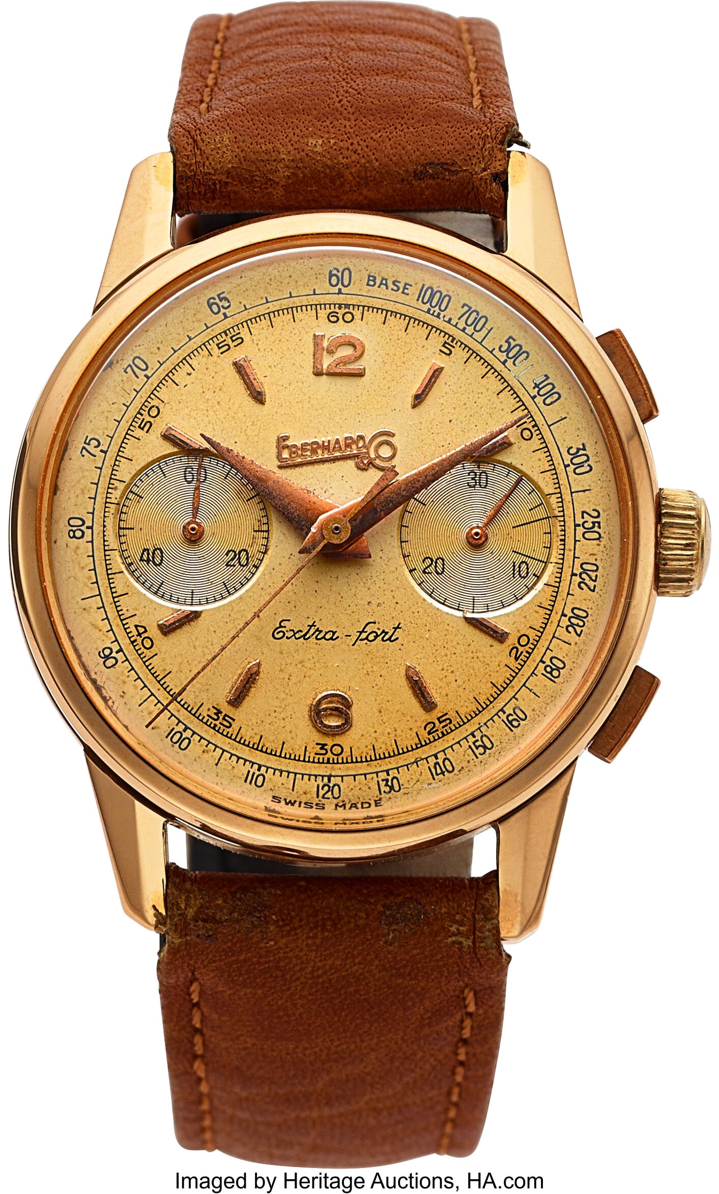 Eberhard & Co. Vintage Extra-Fort Full Set, Ref.: Eberhard & Co. Vintage Extra-Fort Full Set, Ref. 14003 Case: 35 mm, 18k red gold, three body, snap-on case back, No. 1401058836