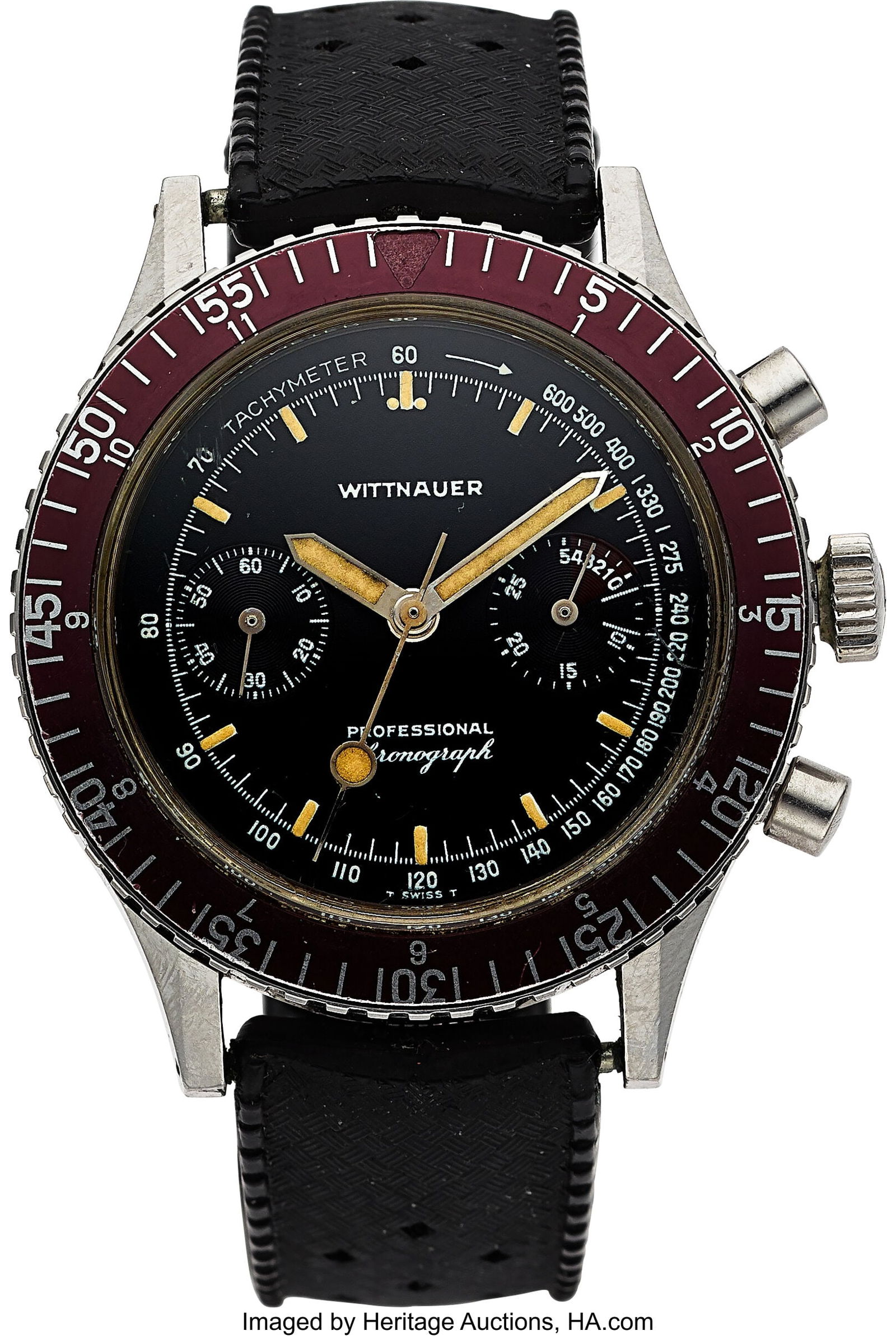 Wittnauer Professional Chronograph Plum Dial, Re (1 of 3)