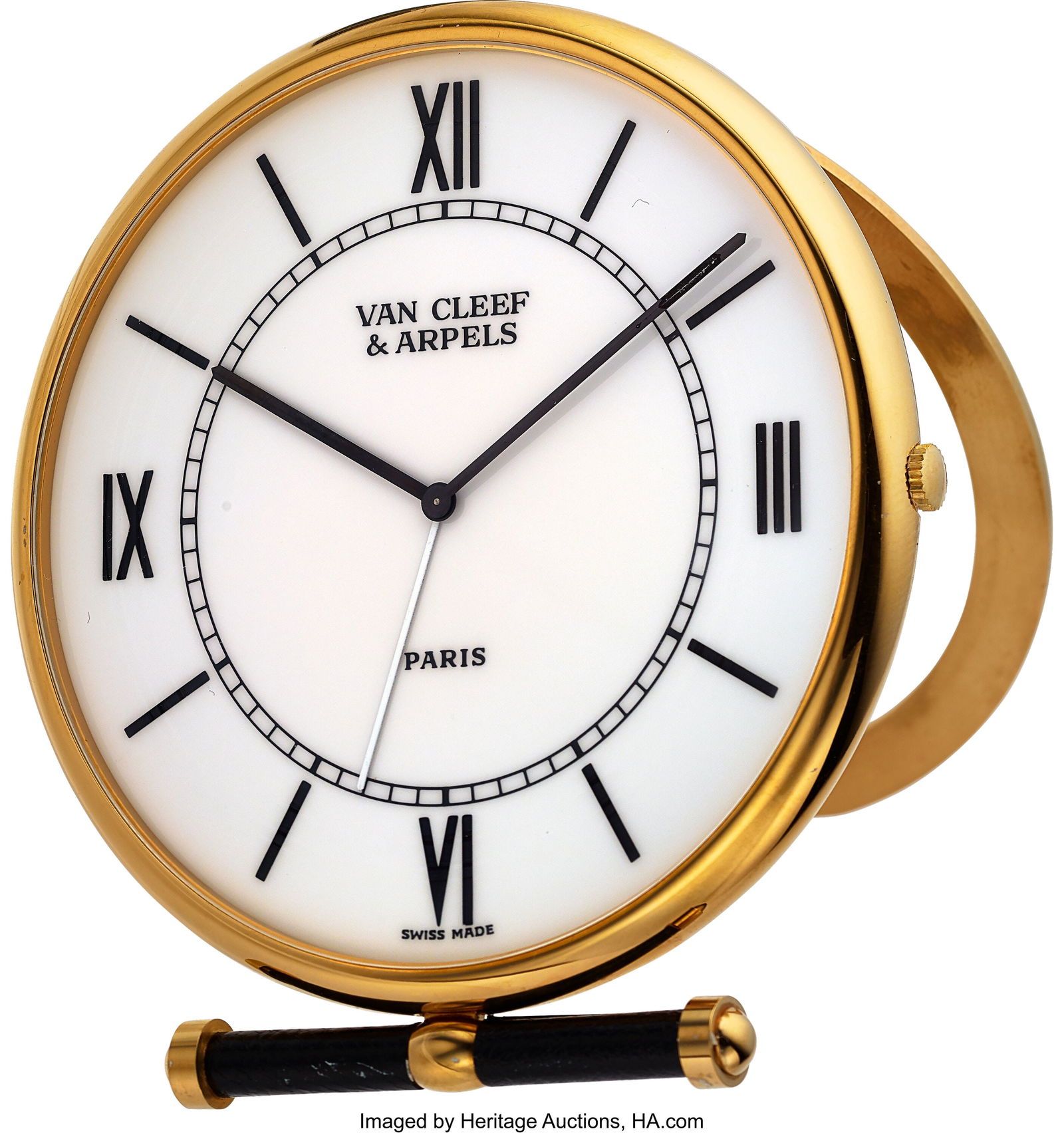 Van Cleef & Arpels Paris Swiss Alarm Desk Clock, (1 of 3)