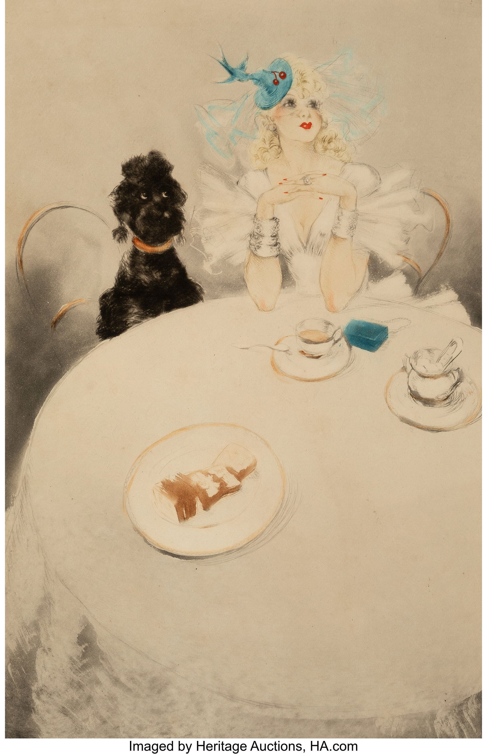 Louis Icart (French, 1888-1950) Guest, 1941 Etch (1 of 3)