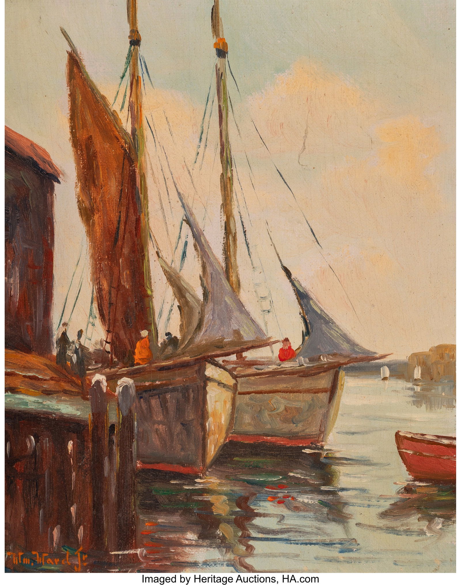 William Ward, Jr. (British, 1829-1908) Ships doc (1 of 3)