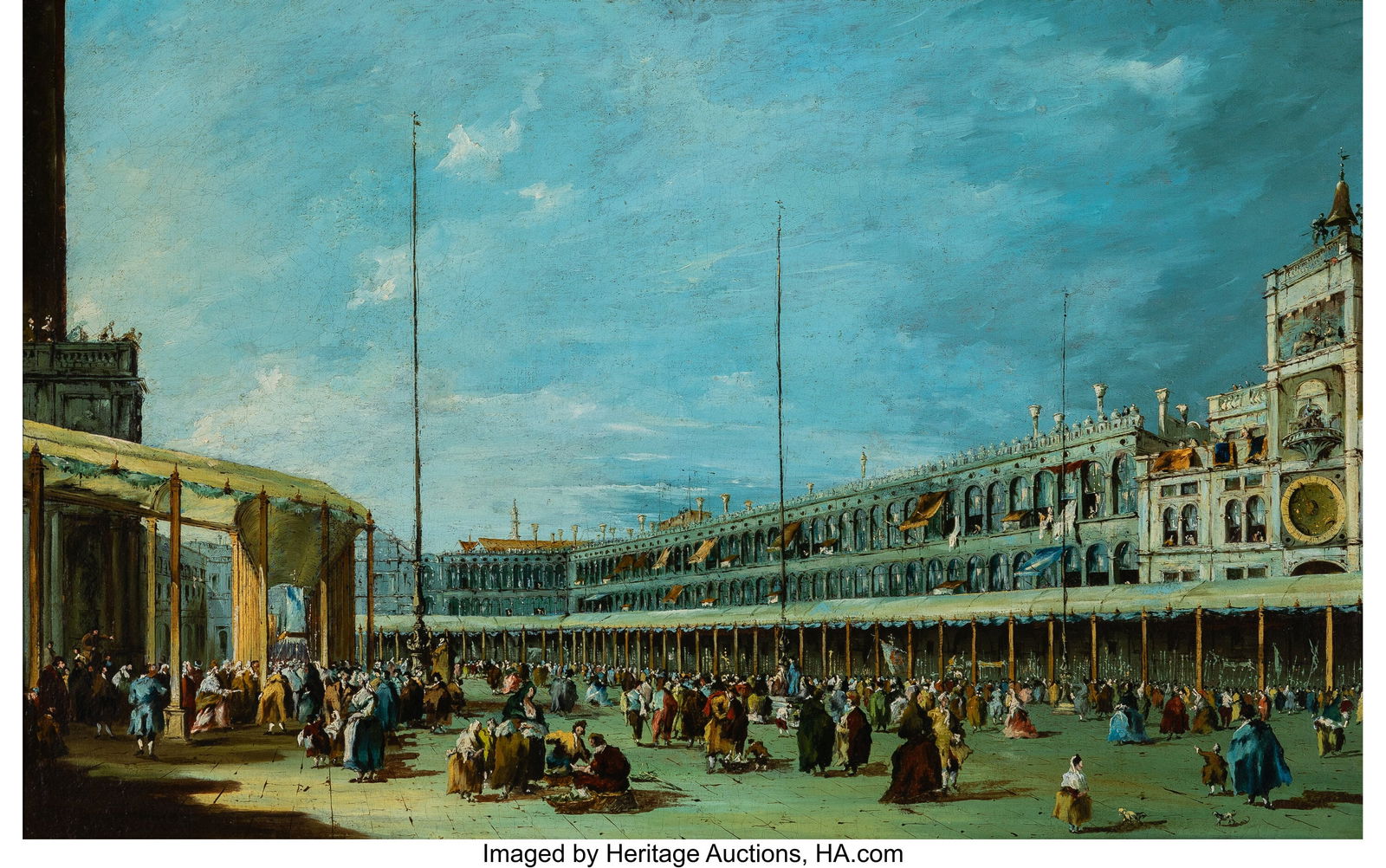 Manner of Antonio Canaletto (Italian, 1697-1768): Manner of Antonio Canaletto (Italian, 1697-1768) Piazza San Marco, Venice Oil on canvas 23-1/2 x 36-3/4 inches (59.7 x 93.3 cm) PROVENANCE: