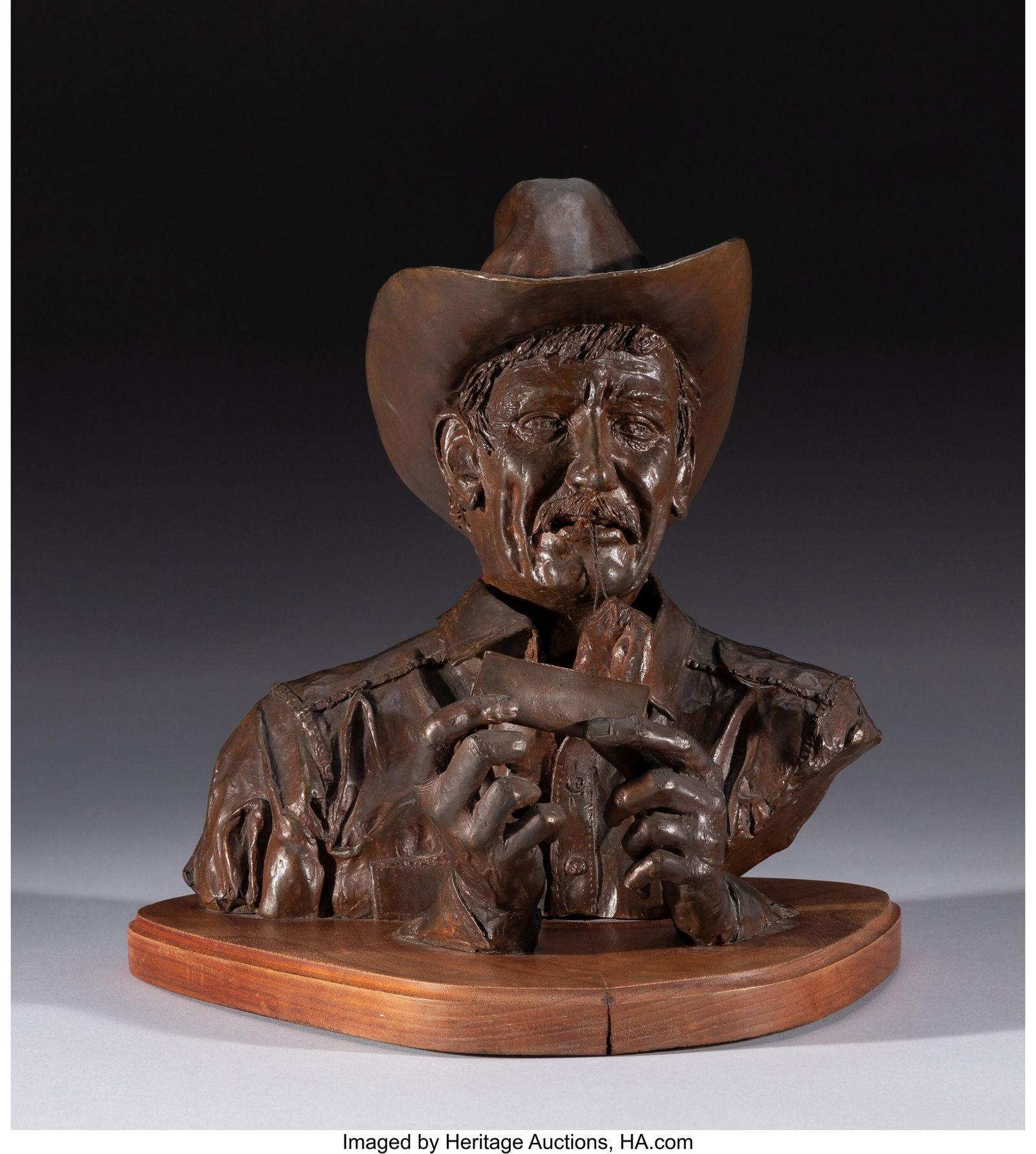 Hy Levens (American, 1922-2019) Rolling Smoke, 1: Hy Levens (American, 1922-2019) Rolling Smoke, 1974 Bronze 11 inches (27.9 cm) high on a 0-3/4 inch (1.9 cm) high wood base Ed. 5&sol