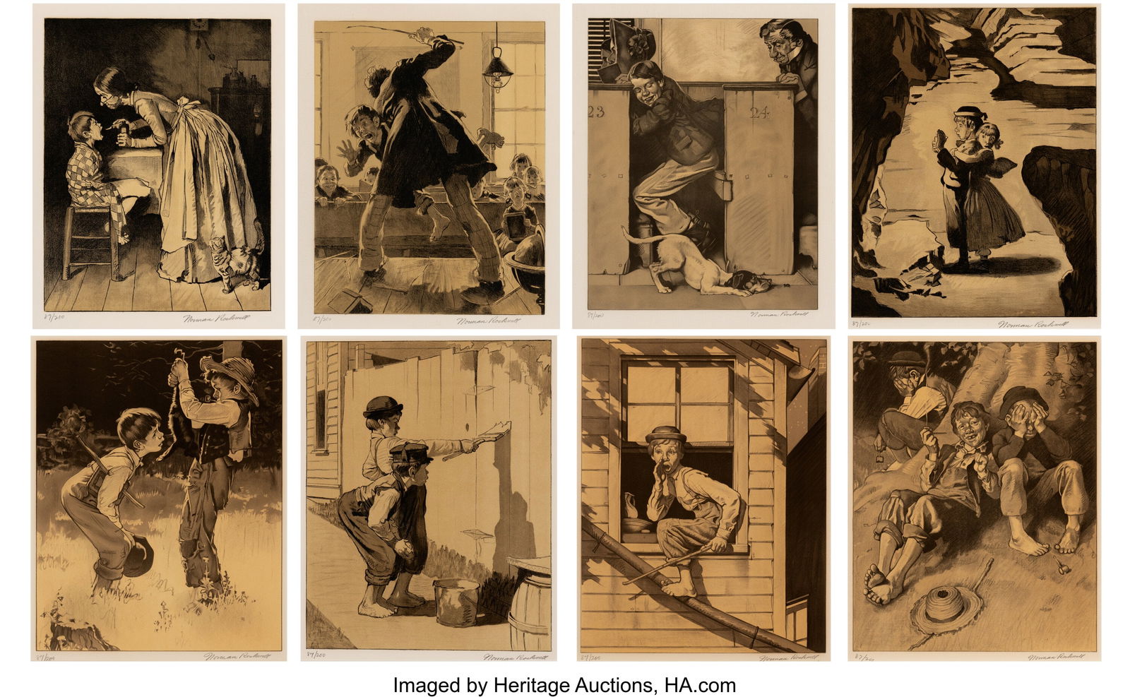 Norman Rockwell (American, 1894-1978) Tom Sawyer (1 of 10)