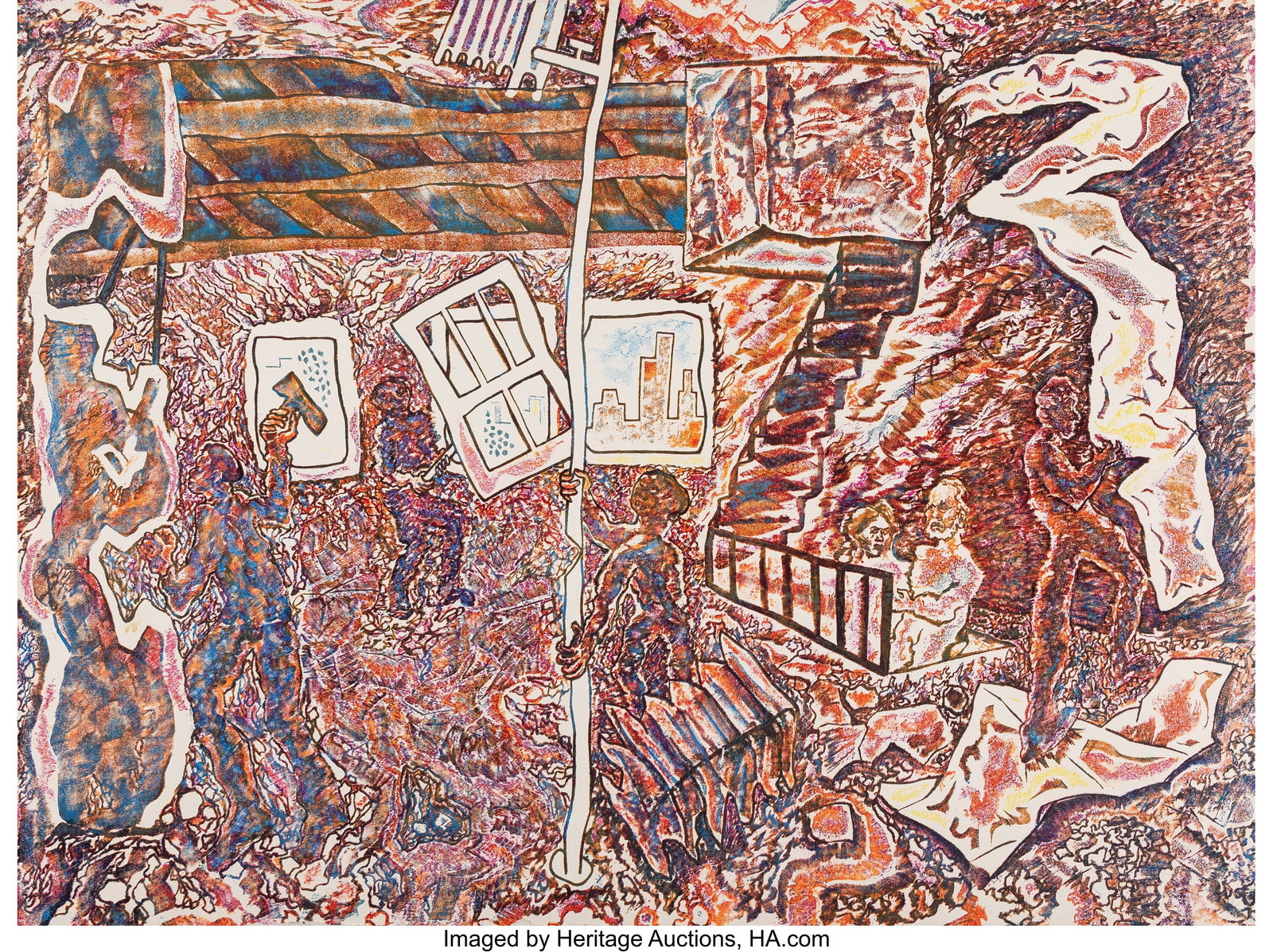 Ronald Glassman (American, 20th Century) Untitle: Ronald Glassman (American, 20th Century) Untitled Lithograph in colors on paper 23-3/4 x 31-1/2 inches (60.3 x 80.0 cm) (sheet) Signed and ins