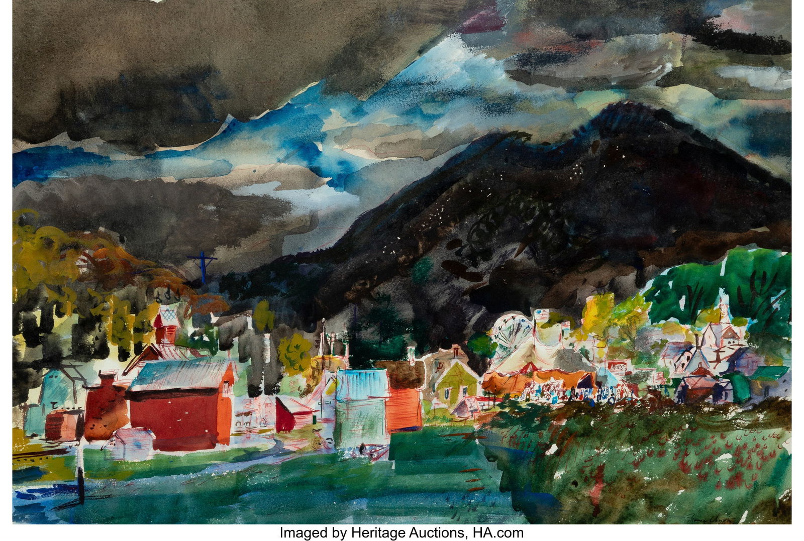 Francis Chapin (American, 1899-1965) Untitled Wa: Francis Chapin (American, 1899-1965) Untitled Watercolor on wove paper 15-1/2 x 22-1/4 inches (39.4 x 56.5 cm) (sheet) Signed lower right&colo