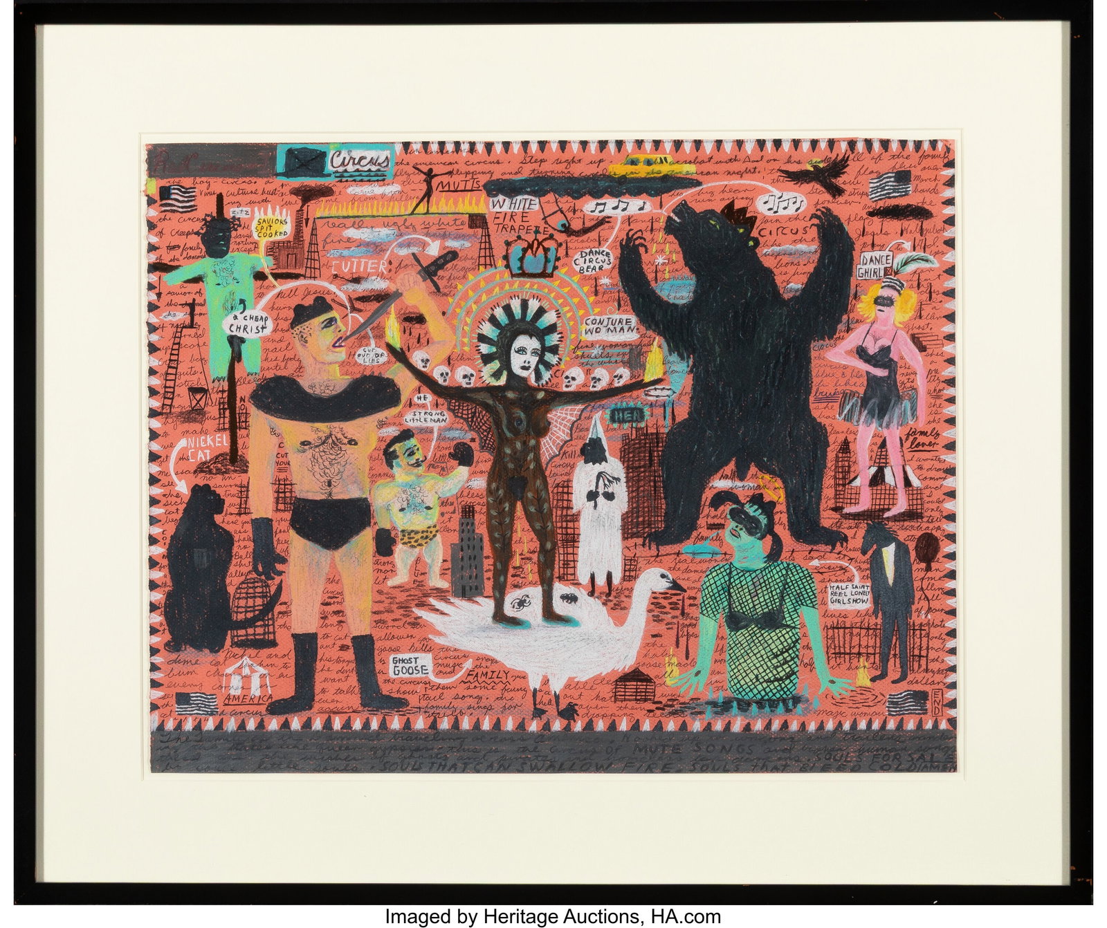 Tony Fitzpatrick (American, 1958) Red Circus 1, - 2