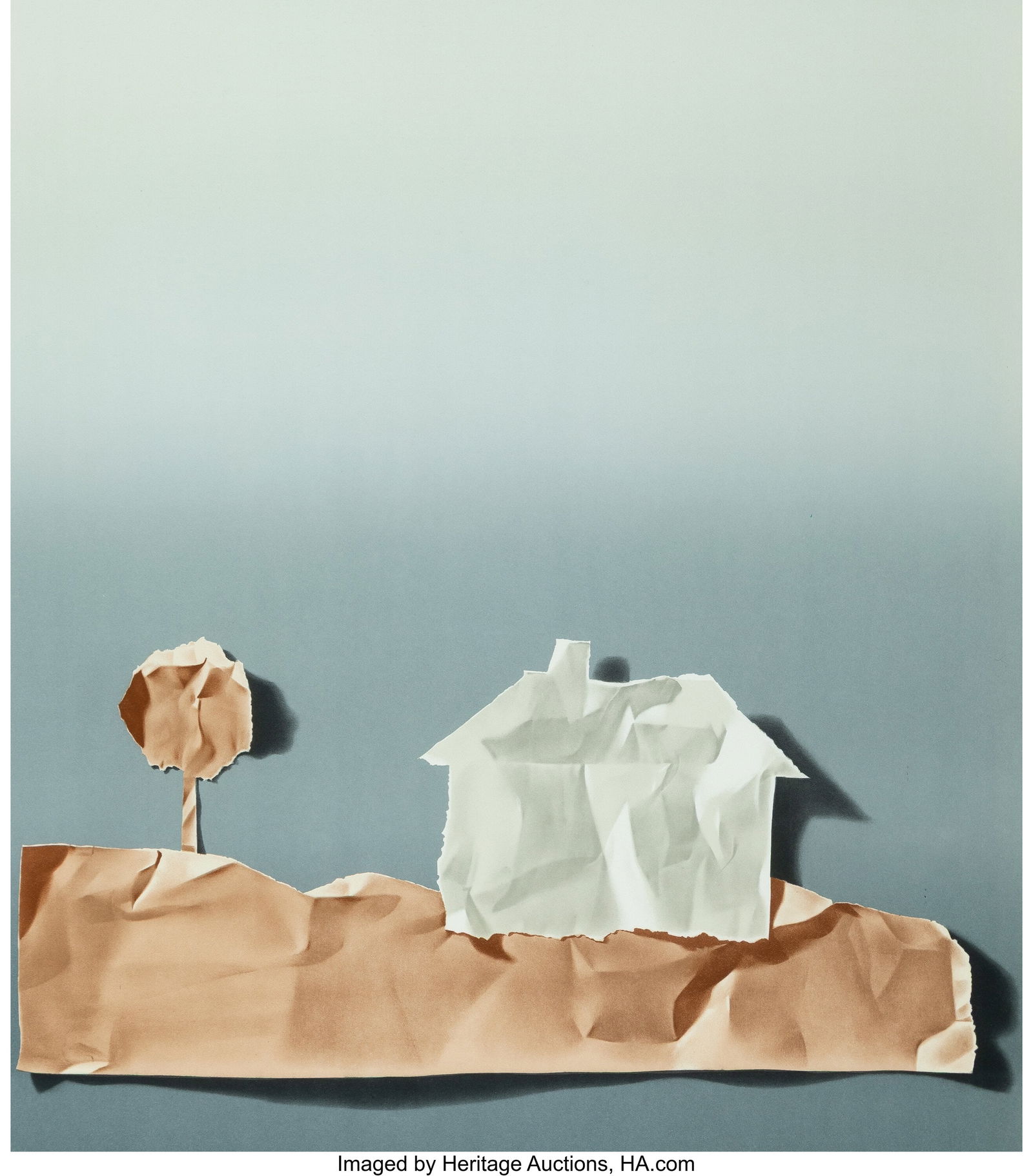 Yrjo Edelmann (Finnish, 1941-2016) Artificial La: Yrjo Edelmann (Finnish, 1941-2016) Artificial Landscape Lithograph in colors on B.F.K. Rives paper 33-3/4 x 20 inches (85.7 x 50.8 cm)