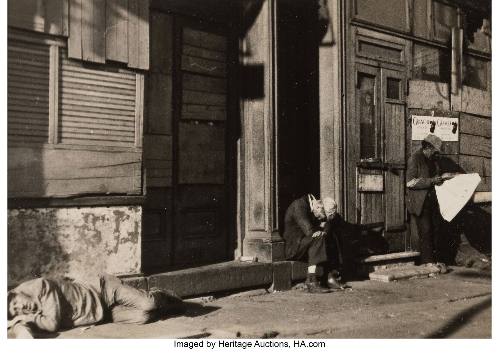 Liza Foner (American, 1909-2005) Three Men on th: Liza Foner (American, 1909-2005) Three Men on the Street, circa 1930 Gelatin silver print 4-5/8 x 6-5/8 inches (11.7 x 16.8 cm) (image/sh