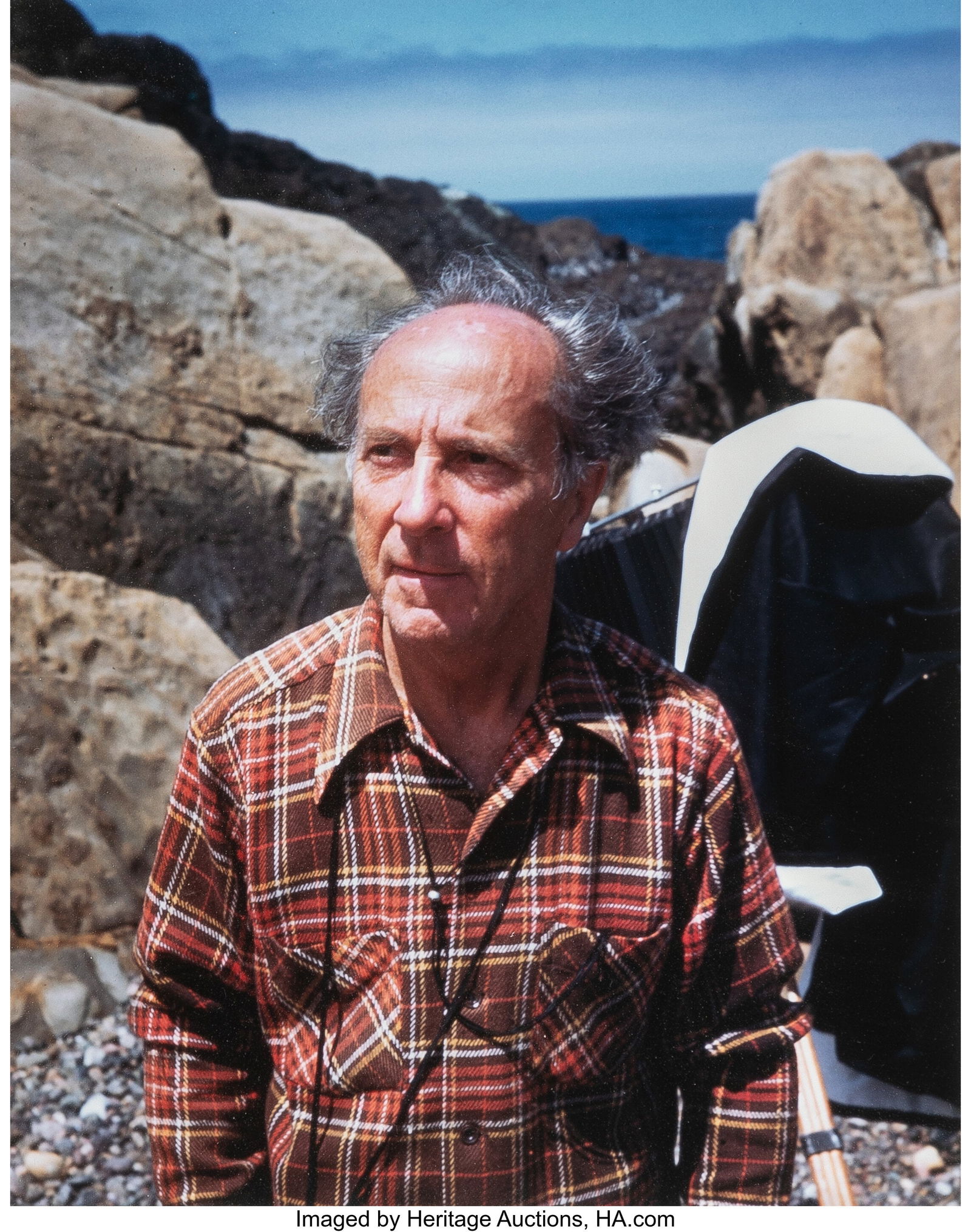 Harry Ernst Mazur (American, 20th Century) Edwar: Harry Ernst Mazur (American, 20th Century) Edward Weston at Point Lobos, California, 1947 Dye bleach print, printed 1986 9-3/8 x 7-3/8 inches (23.