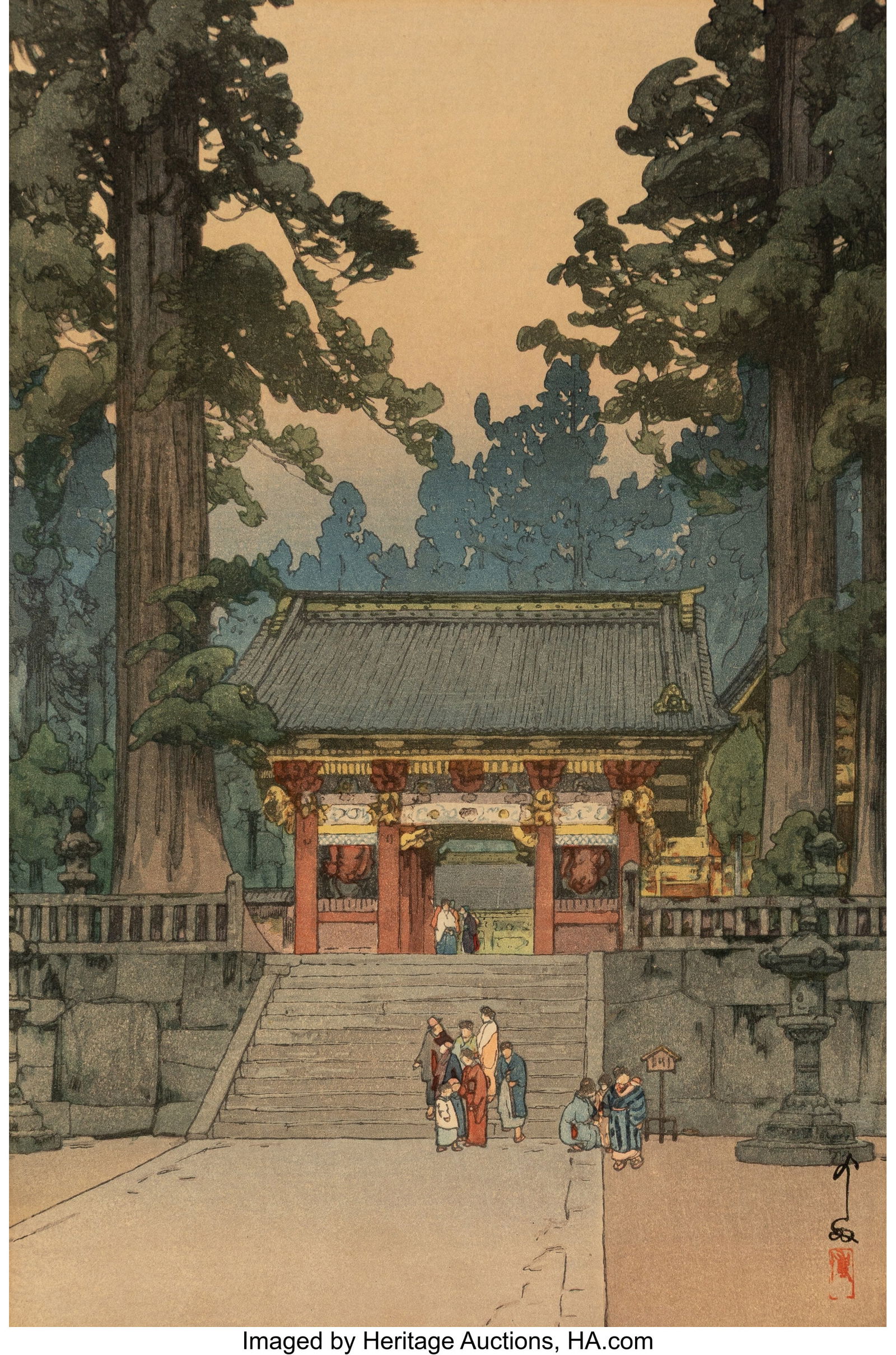 Yoshida Hiroshi (1876-1950) Toshogu Shrine, circ (1 of 2)