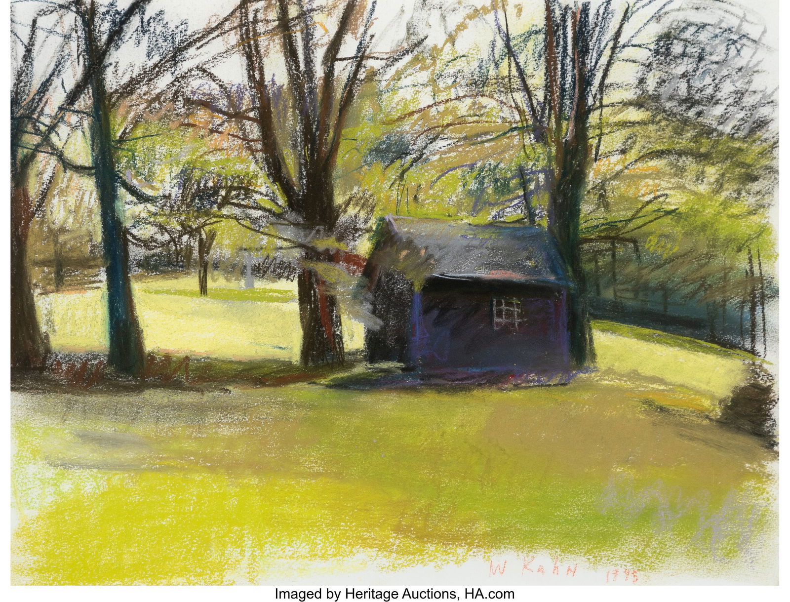 Wolf Kahn (American, 1927-2020) Shed in the Wood (1 of 3)