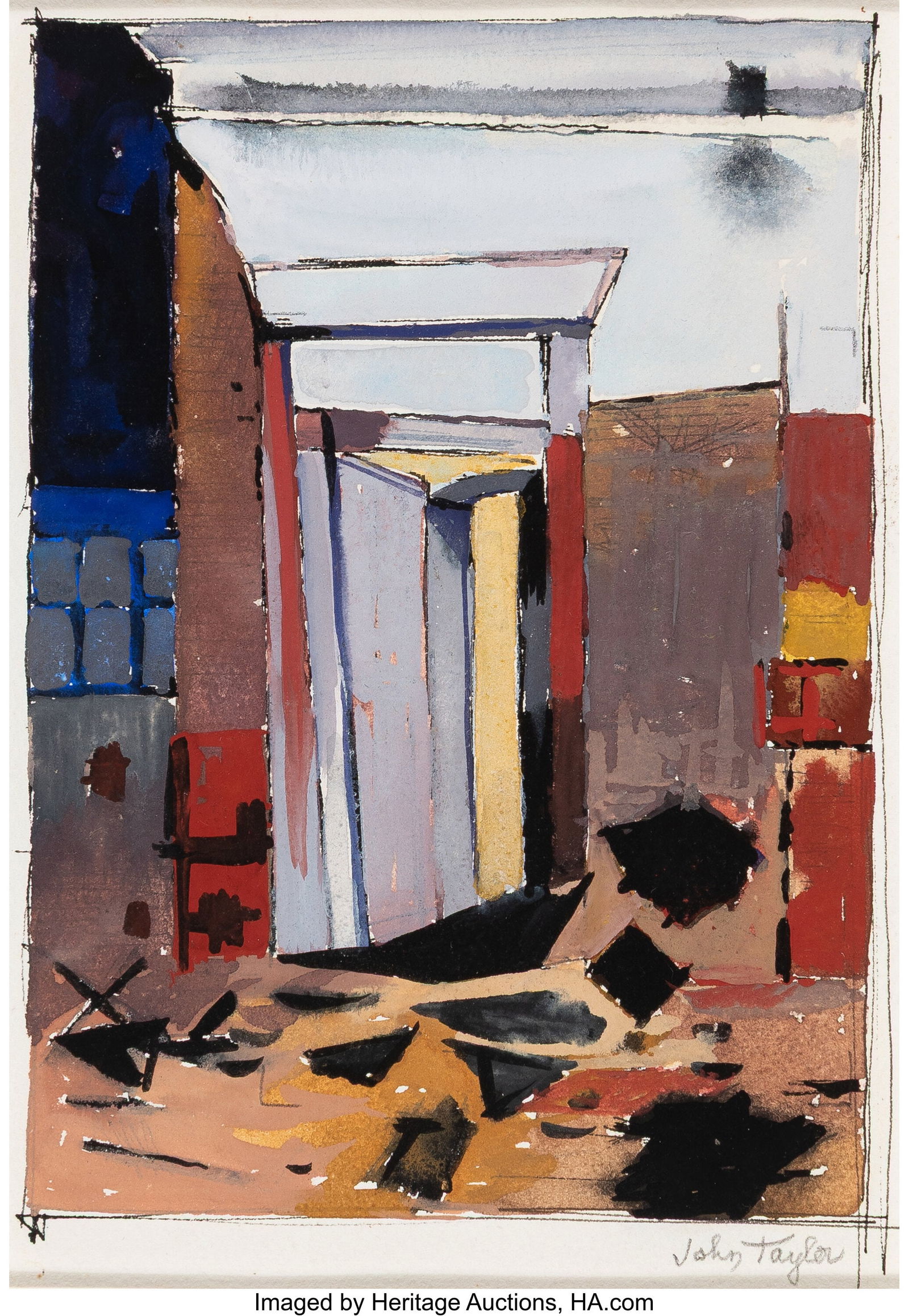 John Williams Taylor (American, 1897-1983) Doorw (1 of 3)