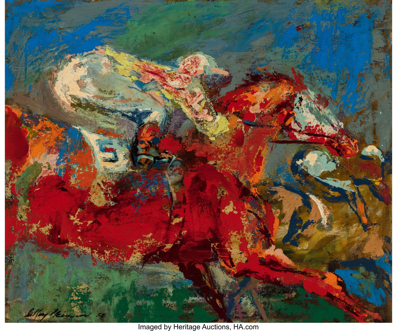 LeRoy Neiman (American, 1921-2012) Jockey and Ho (1 of 3)