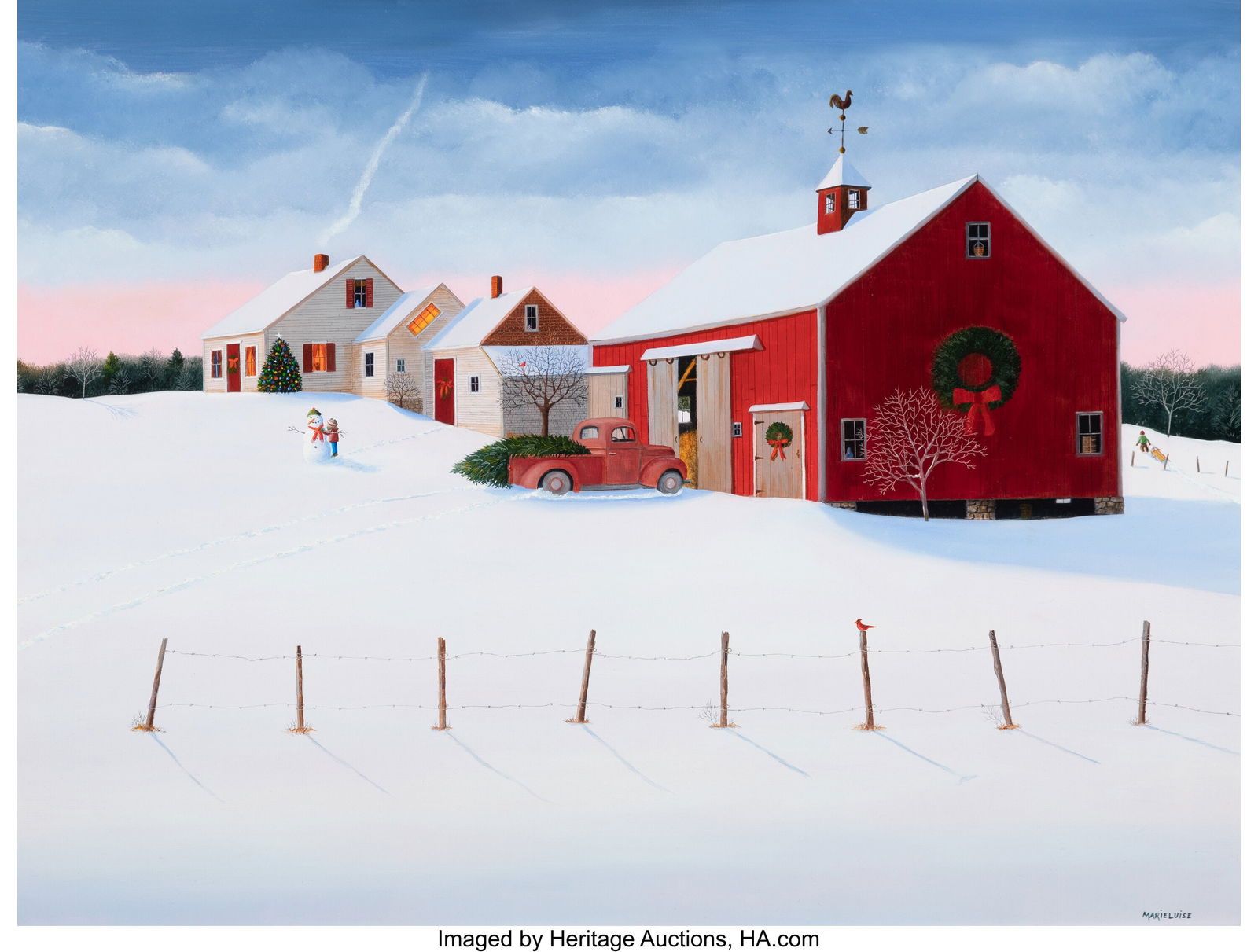 Marieluise Hutchinson (American, b. 1947) Pure G: Marieluise Hutchinson (American, b. 1947) Pure Glee Oil on board 18 x 24 inches (45.7 x 61.0 cm) Signed lower right: Marieluise Proceeds to Benefit