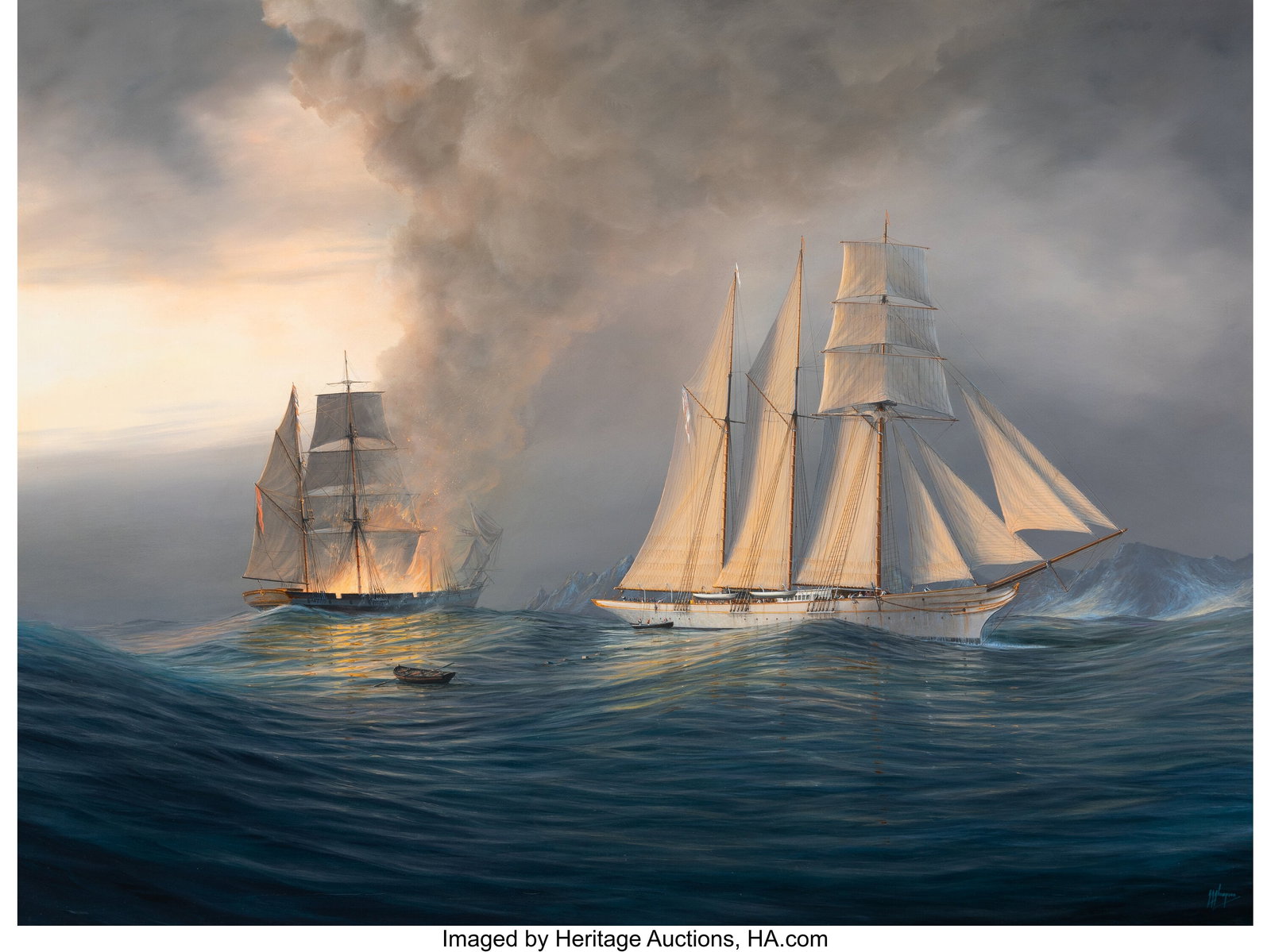 Timothy H. Thompson (American, b. 1951) Yacht Su (1 of 3)