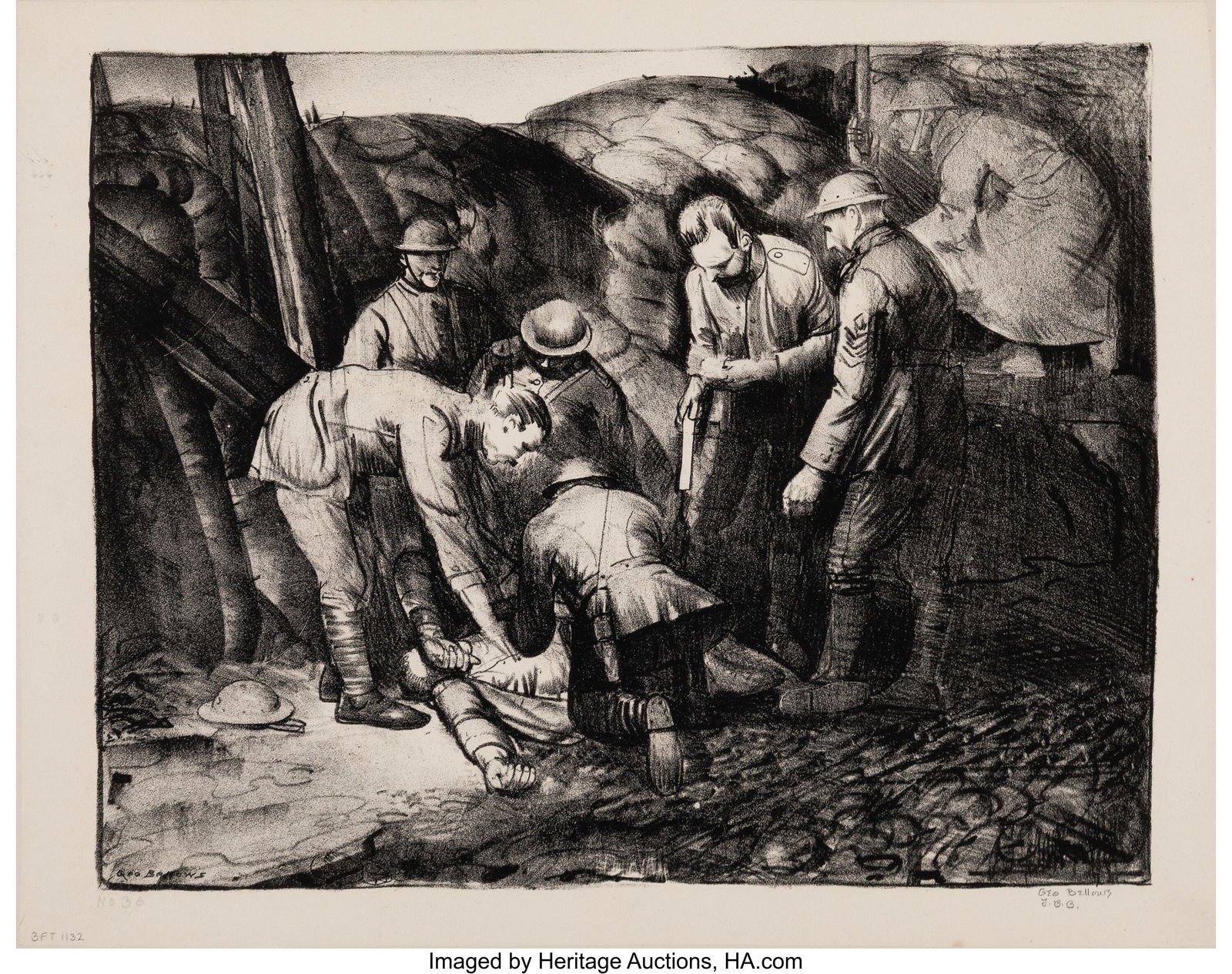 George Wesley Bellows (American, 1882-1925) Snip: George Wesley Bellows (American, 1882-1925) Sniped Lithograph on paper 11-1/2 x 12-1/2 inches (29.2 x 31.8 cm) Signed lower left: Geo Bellows Bear