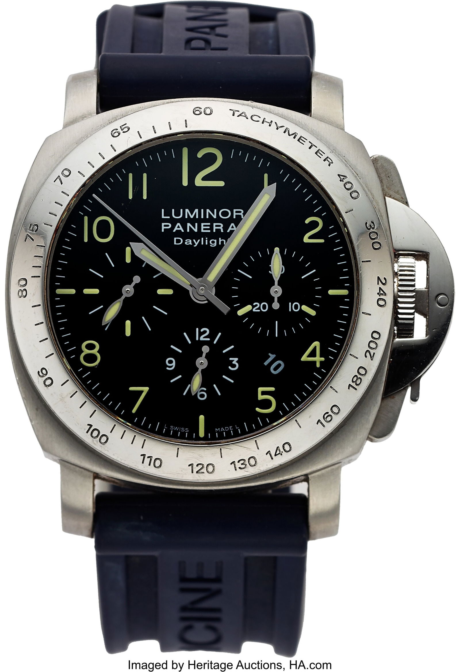 Panerai Luminor Daylight, Full Set, Ref. OP6665: Panerai Luminor Daylight, Full Set, Ref. OP6665 Case: 44 mm, stainless steel, three body, screw-down case back, fixed tachymeter bezel,