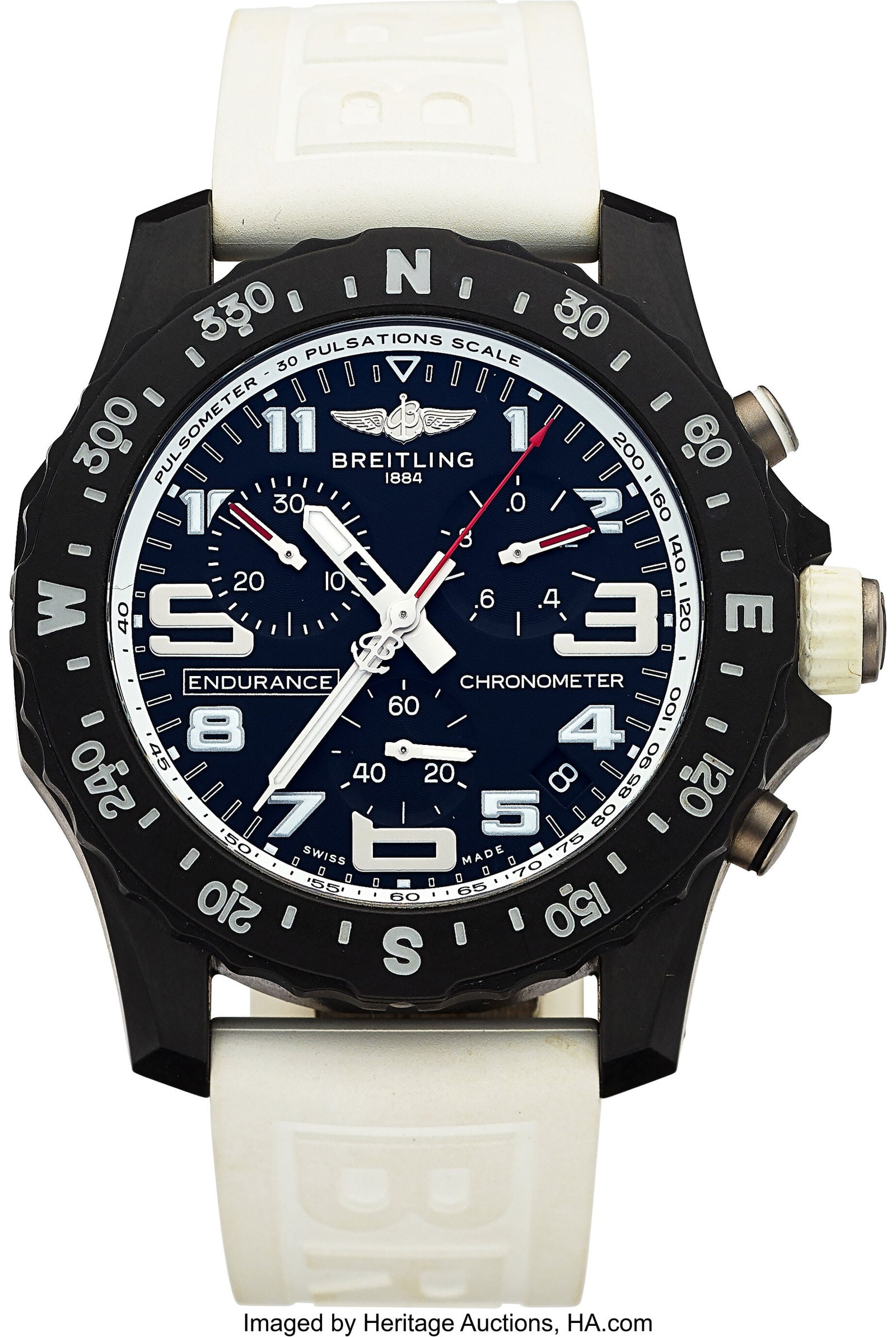 Breitling Endurance Pro 44 Full Set, Ref X82310: Breitling Endurance Pro 44 Full Set, Ref X82310 Case: 44 mm, Breitlight, three body, 4 screw case back, and bi-directional rotating compass bezel, 8027853