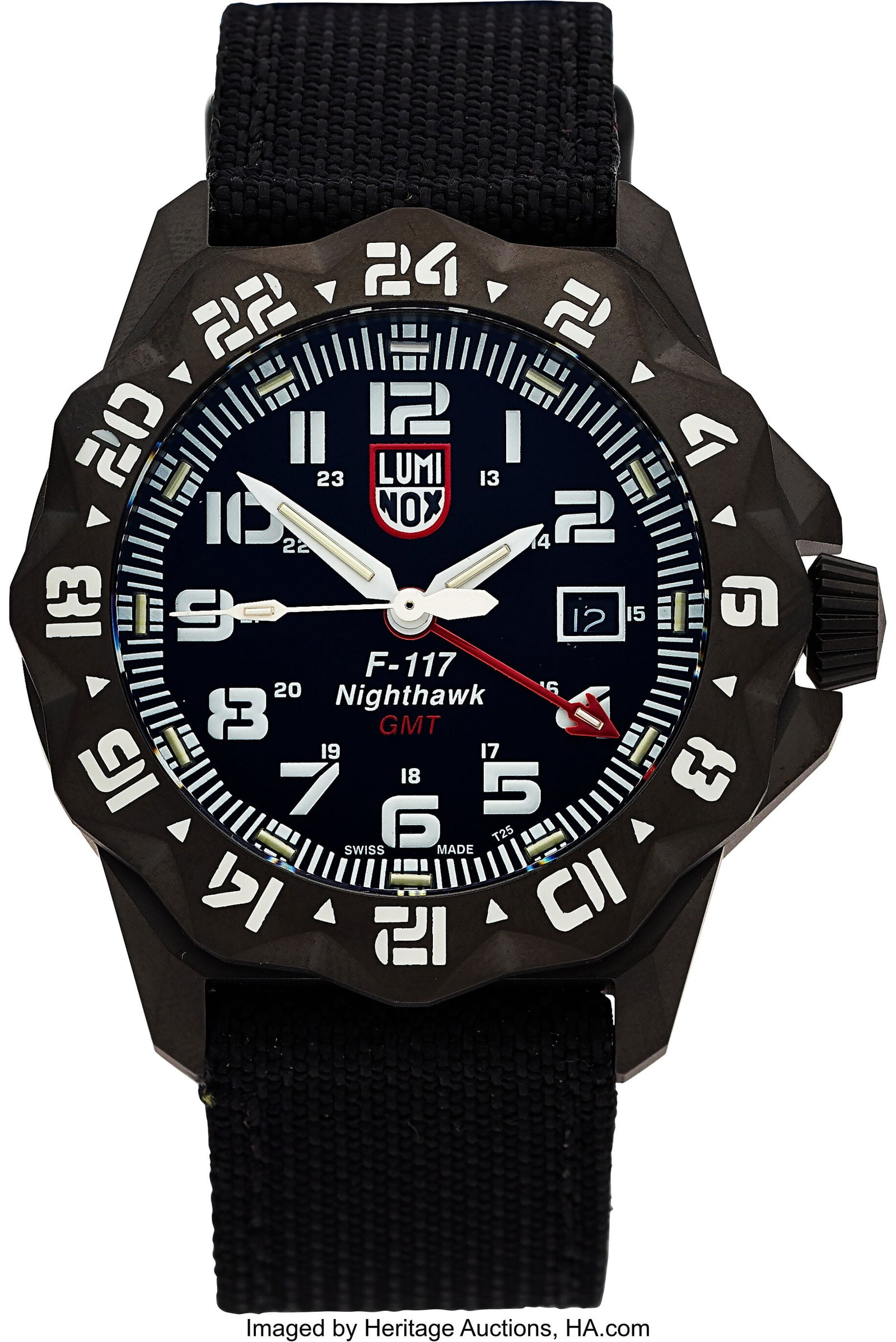 Luminox F-117 "Nighthawk" 6420 Series Full Set,: Luminox F-117 "Nighthawk" 6420 Series Full Set, Ref. 2423 Case: 44 mm, PVD-coated stainless steel, three body, screw-down case back and crown,