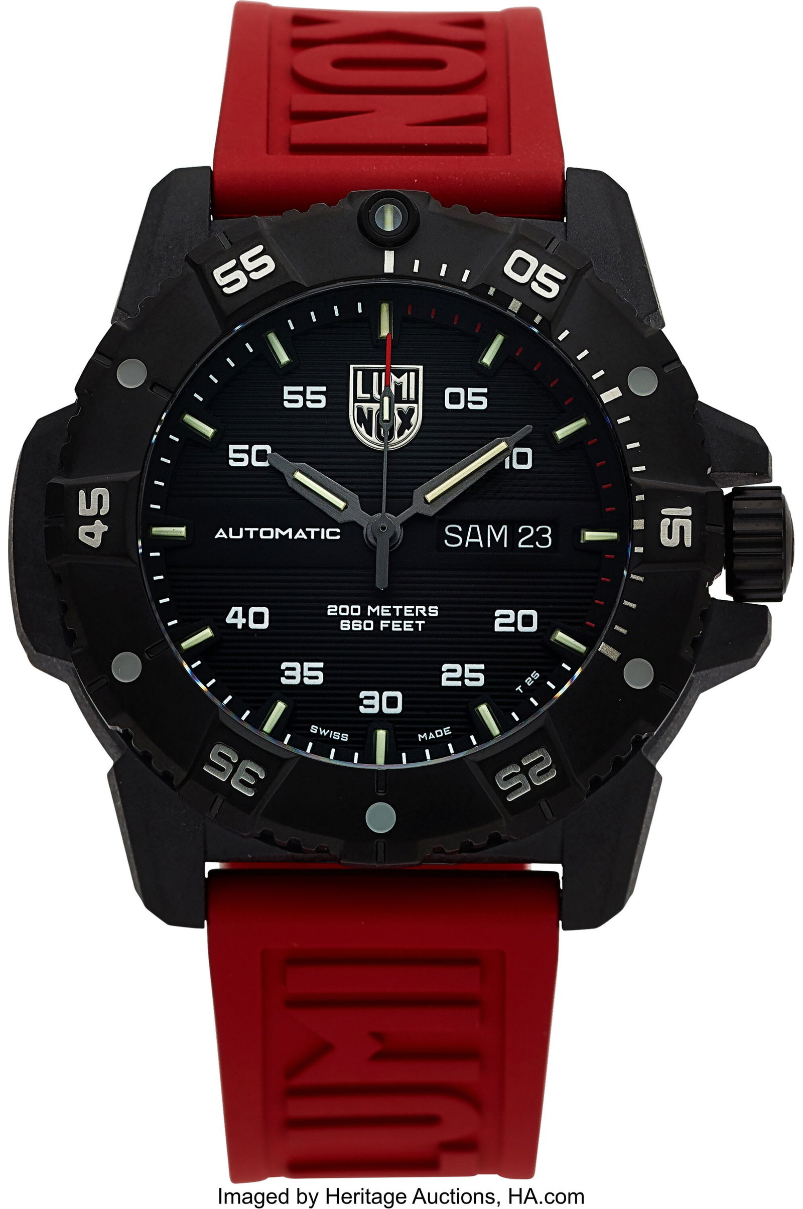 Luminox Master Carbon SEAL 3860 Series Full Set,: Luminox Master Carbon SEAL 3860 Series Full Set, Ref. 3627 Case: 45 mm, Carbonox, three body, screw-down exhibition case back and crown, and unidirectional