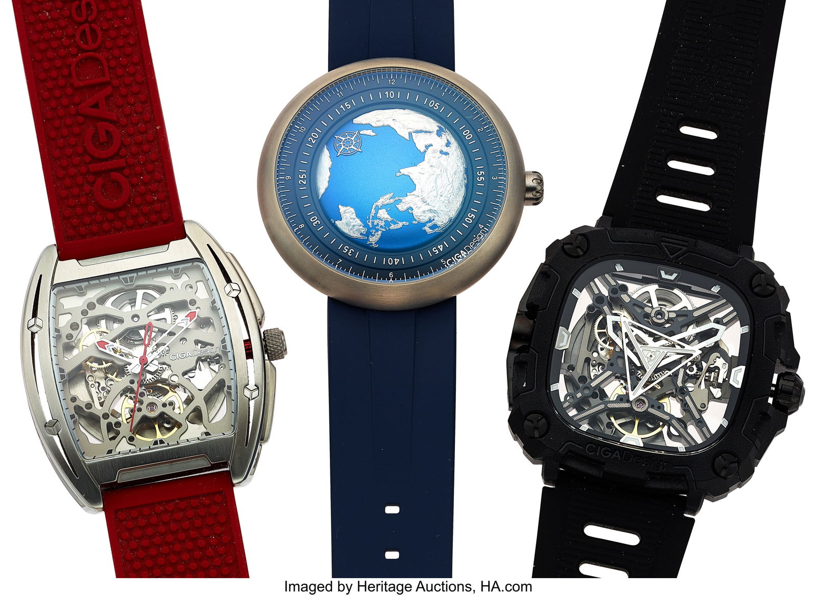 Lot of Three Ciga Design Wristwatches; Edge, Blu (1 of 3)