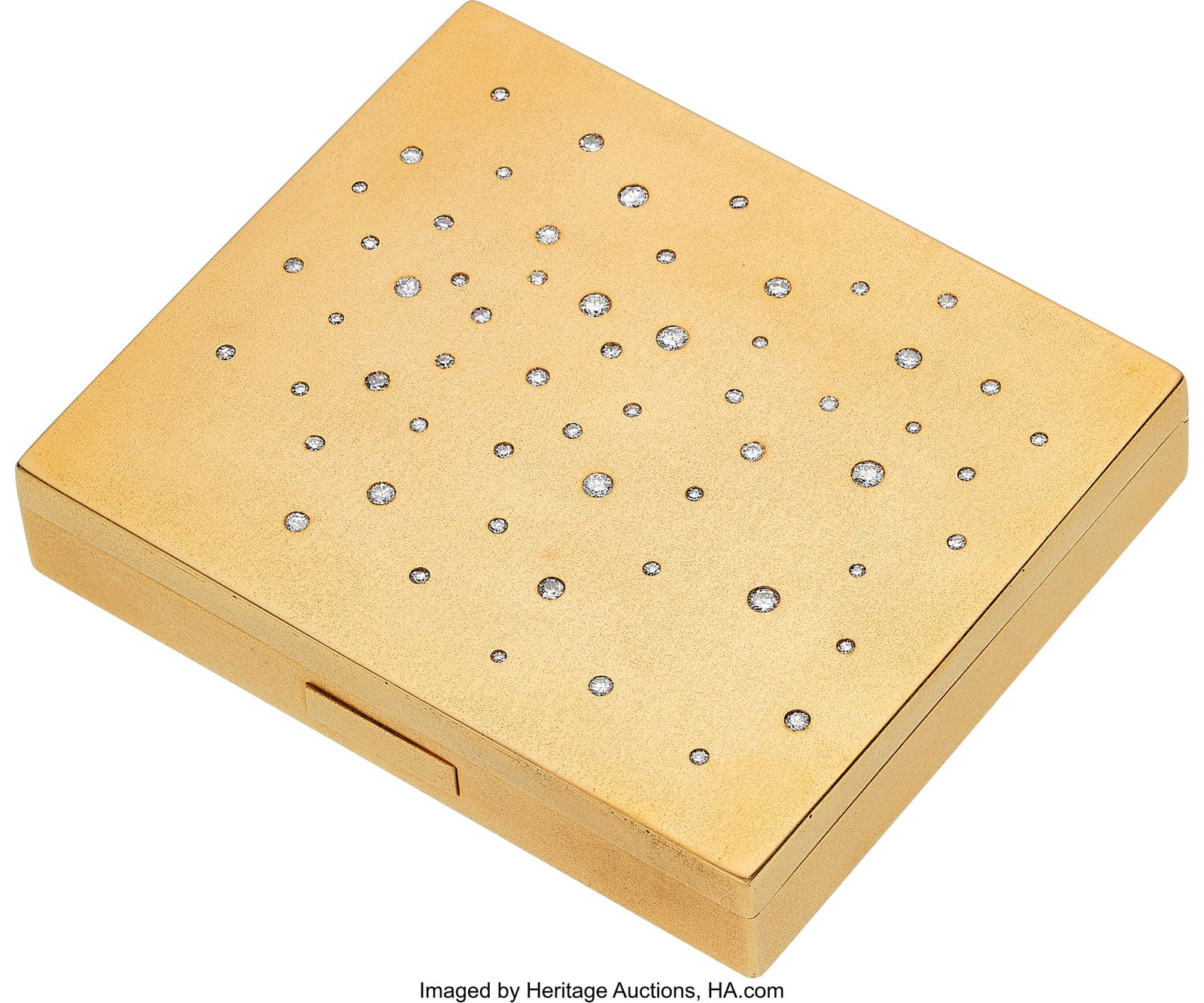 Diamond, Gold Case Stones: Full and single-cut: Diamond, Gold Case Stones: Full and single-cut diamonds weighing a total of approximately 1.30 carats Metal: 14k gold Gross Weight: 137.90 grams Dimensions: